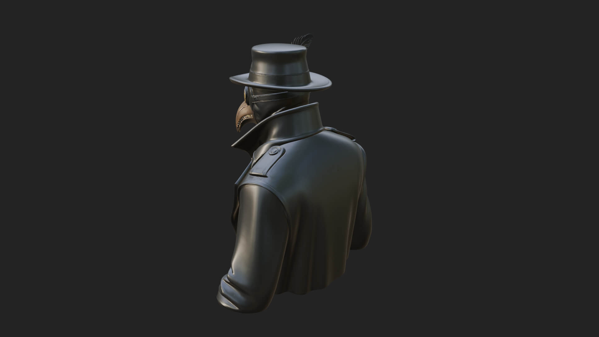 Plague Doctor Statue Design 9 3D Print Model 3D Model