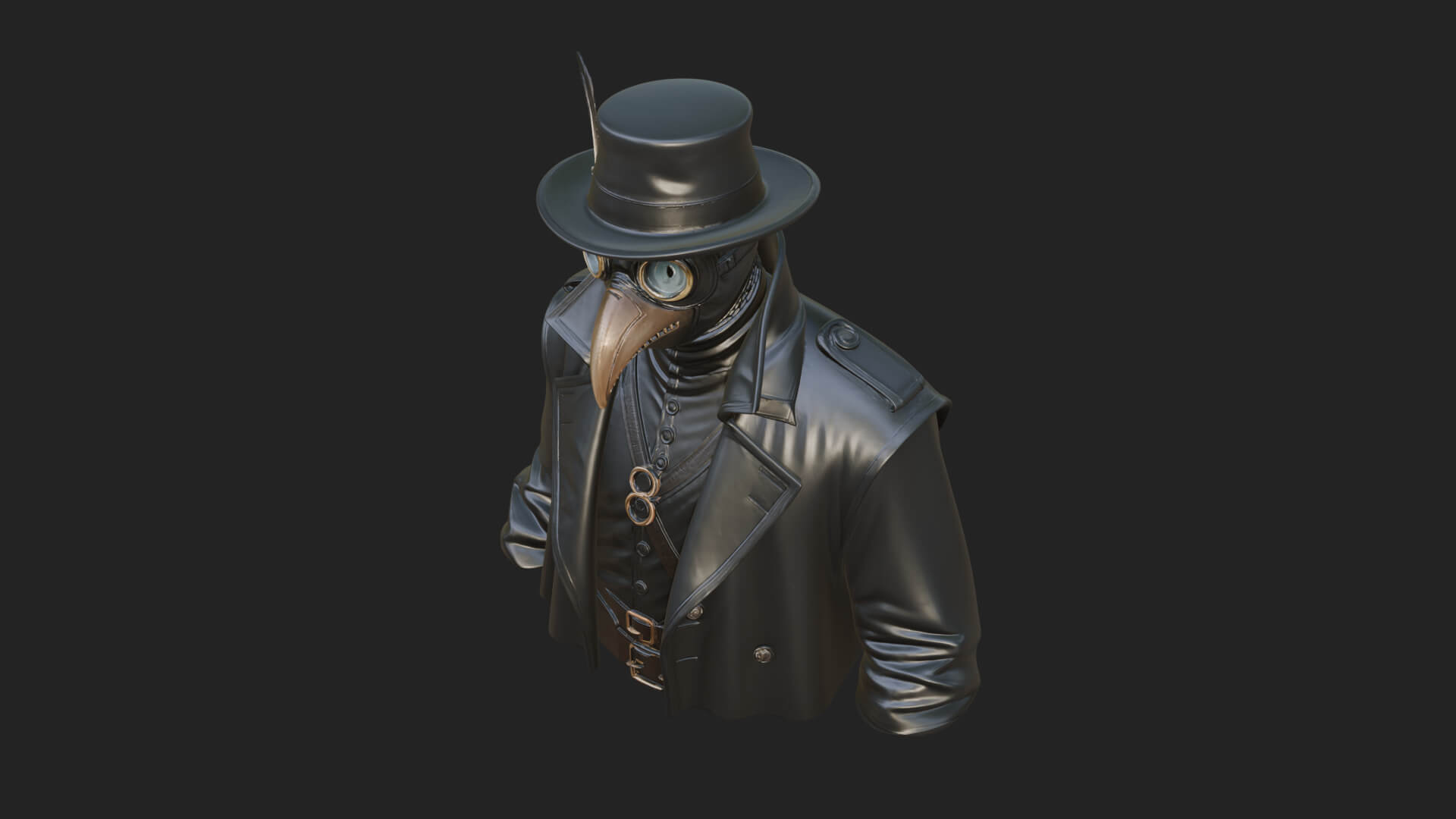 Plague Doctor Statue Design 9 3D Print Model 3D Model