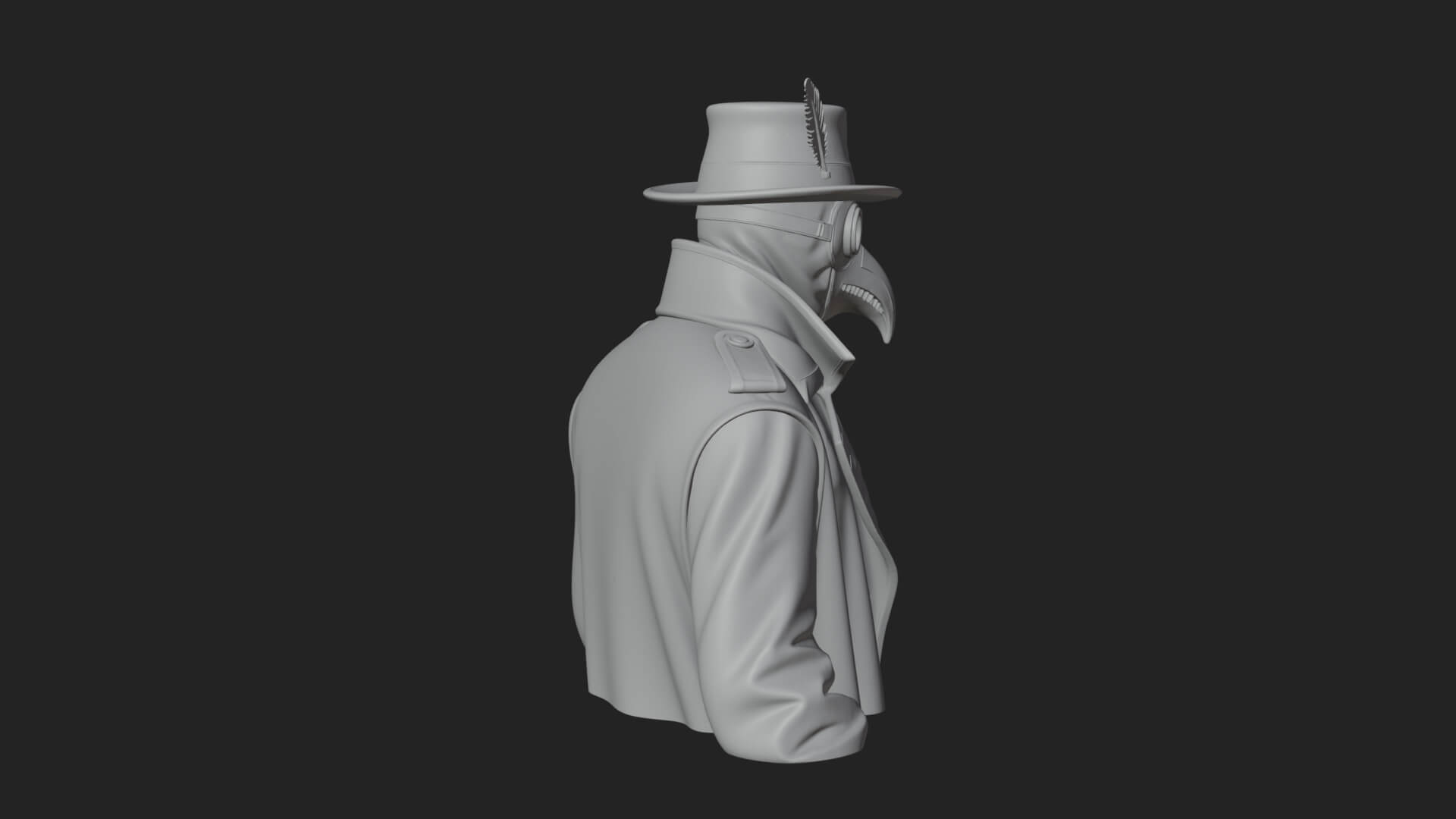 Plague Doctor Statue Design 9 3D Print Model 3D Model