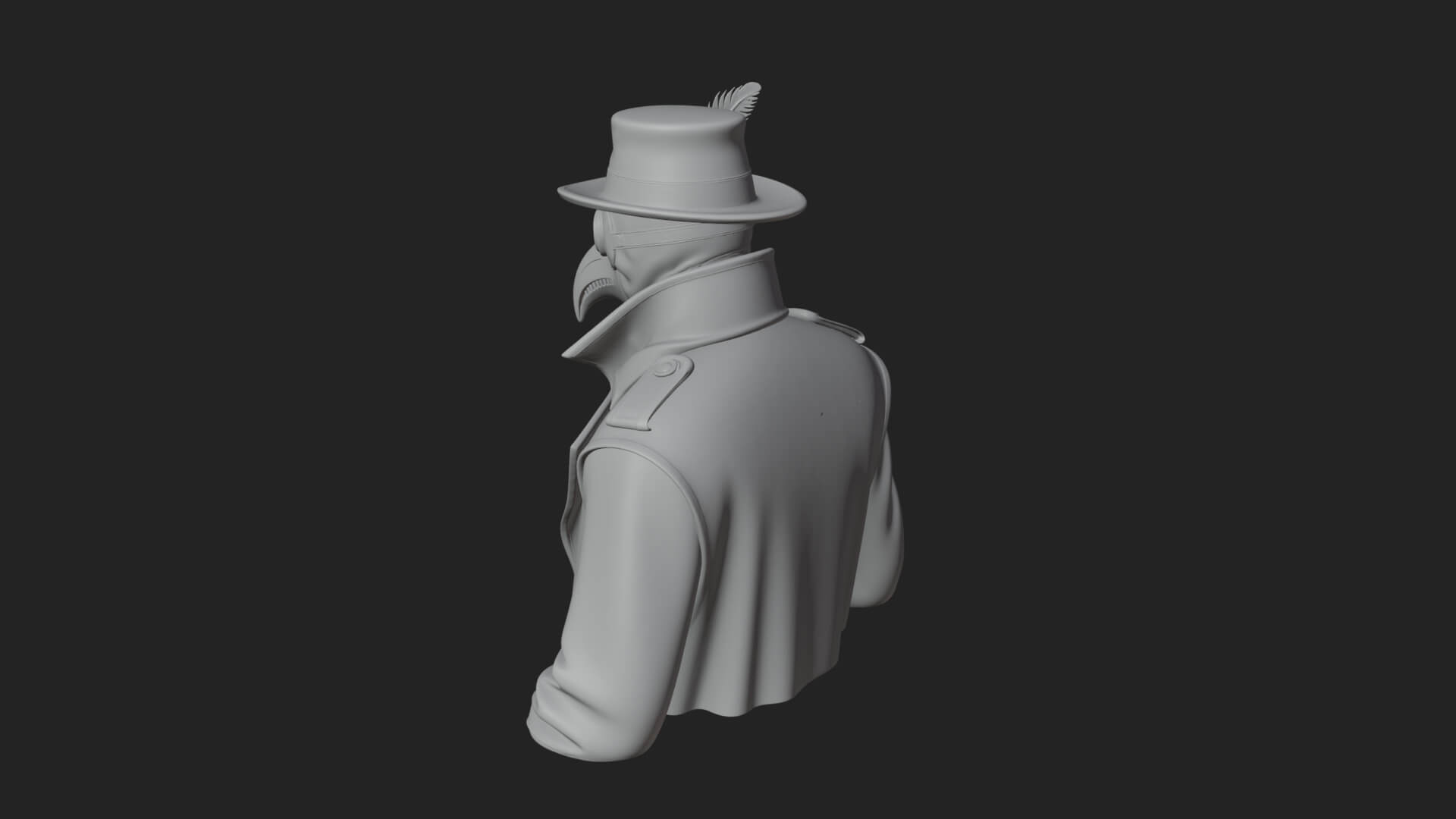 Plague Doctor Statue Design 9 3D Print Model 3D Model