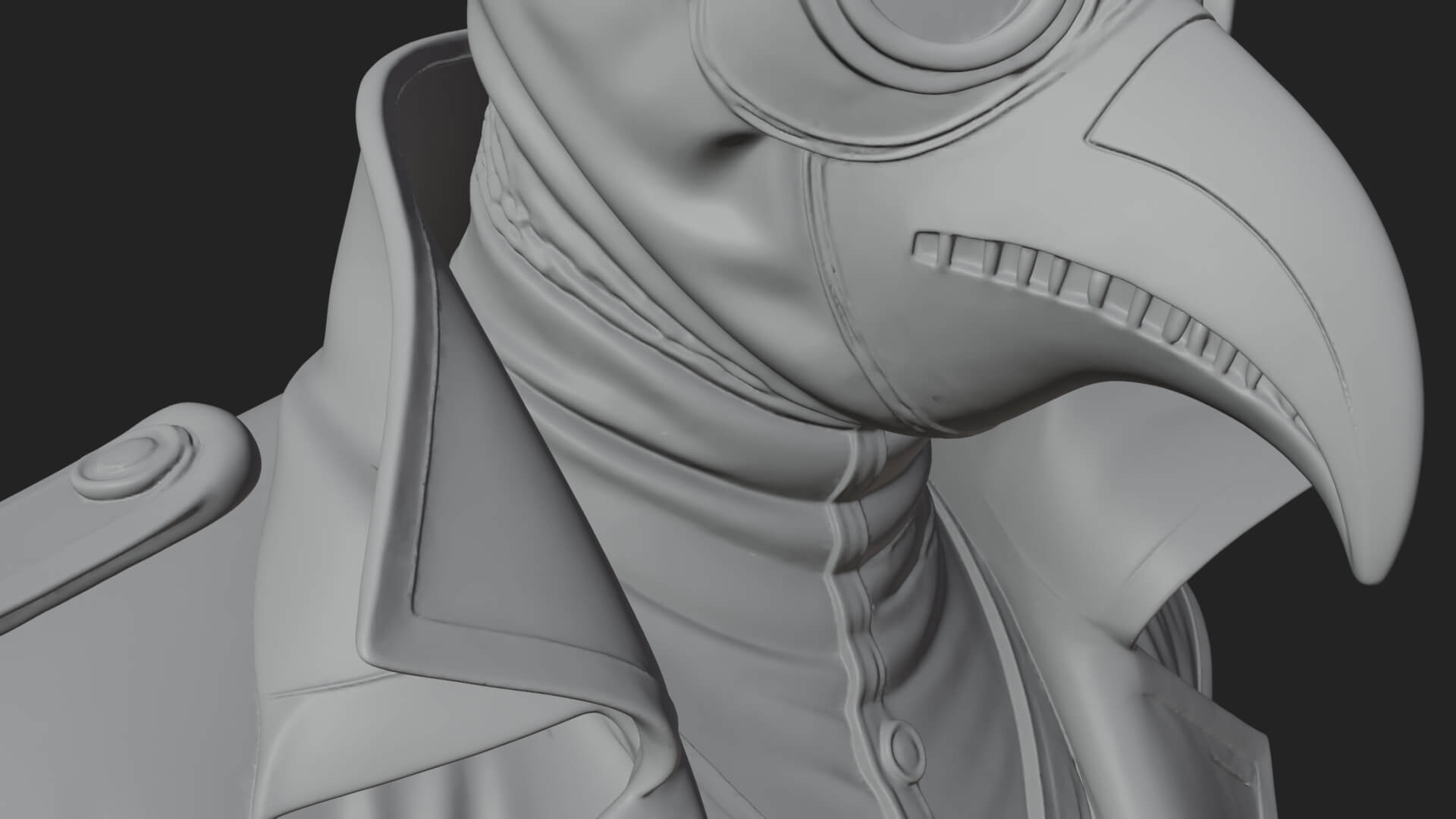 Plague Doctor Statue Design 9 3D Print Model 3D Model