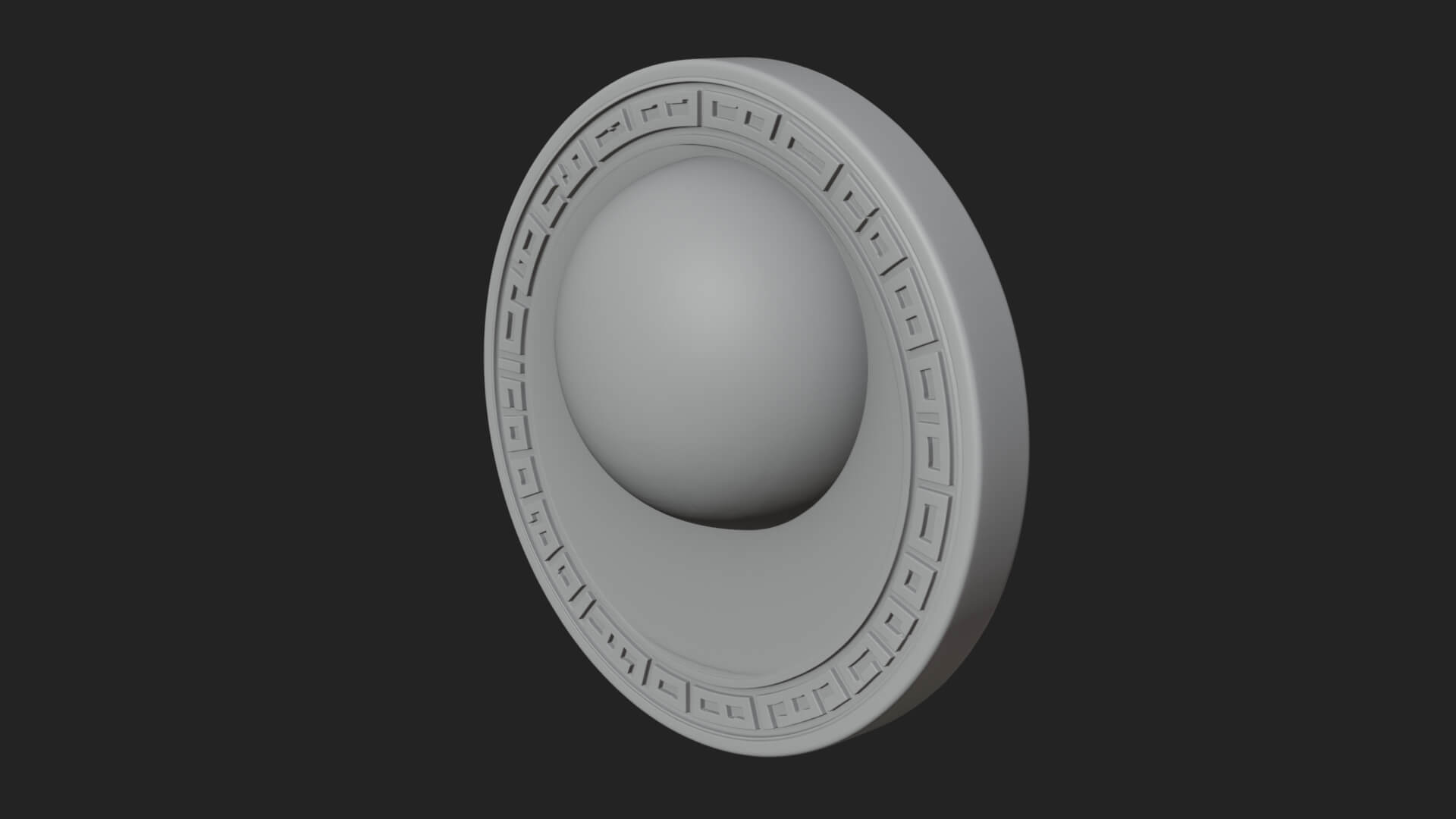 Plain Skull Oval Relief Plaque Design 2 3D Print Model 3D Model