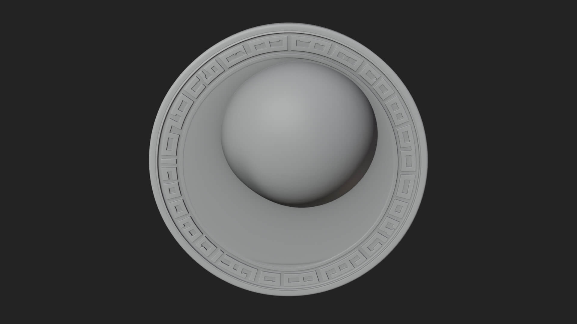 Plain Skull Oval Relief Plaque Design 2 3D Print Model 3D Model