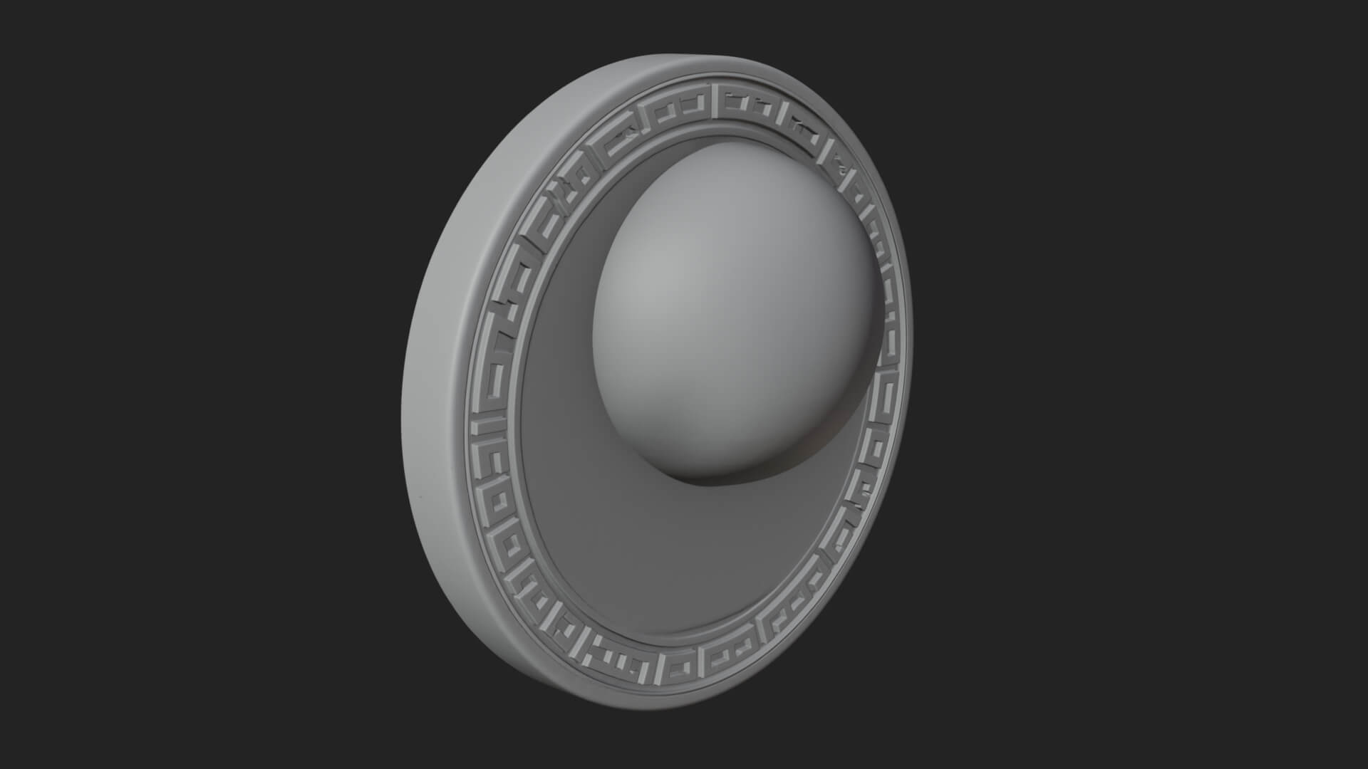 Plain Skull Oval Relief Plaque Design 2 3D Print Model 3D Model