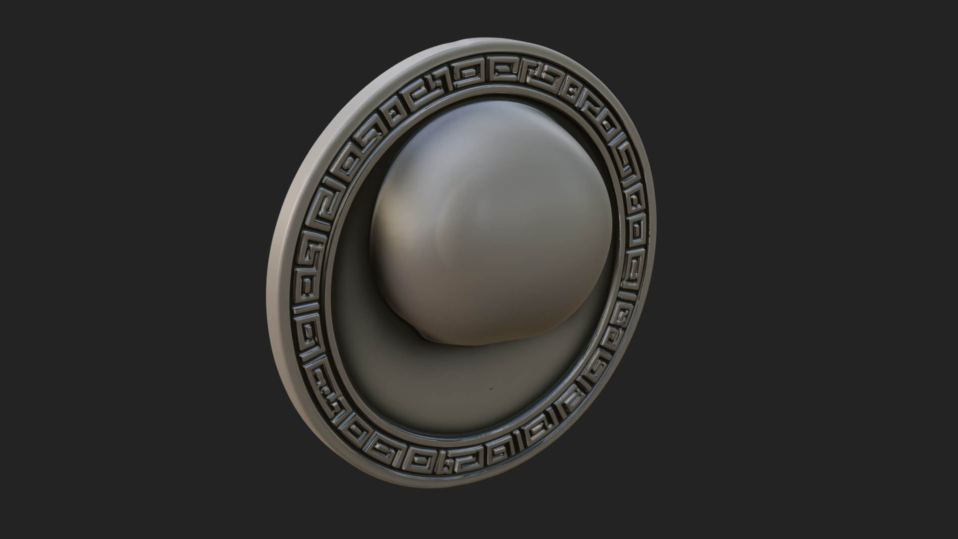Plain Skull Oval Relief Plaque Design 3 3D Print Model 3D Model