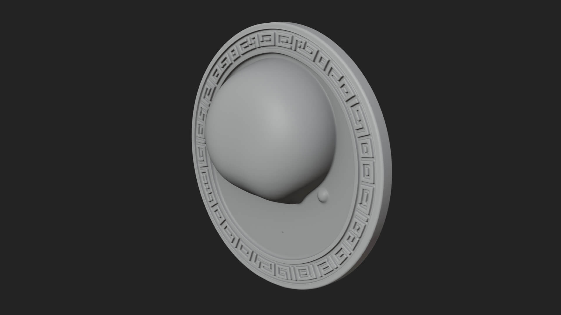 Plain Skull Oval Relief Plaque Design 3 3D Print Model 3D Model