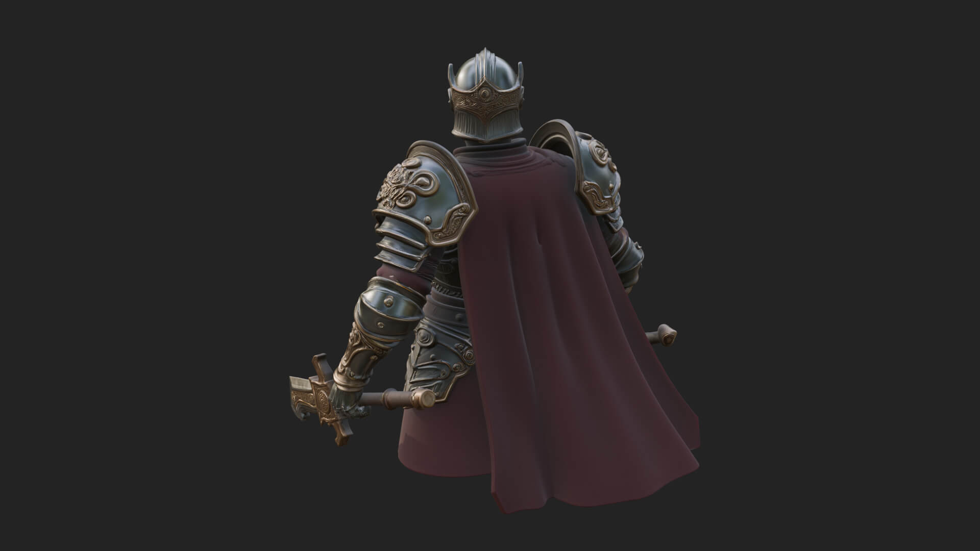 Plate Armor Knight Bust Design 2 3D Print Model 3D Model