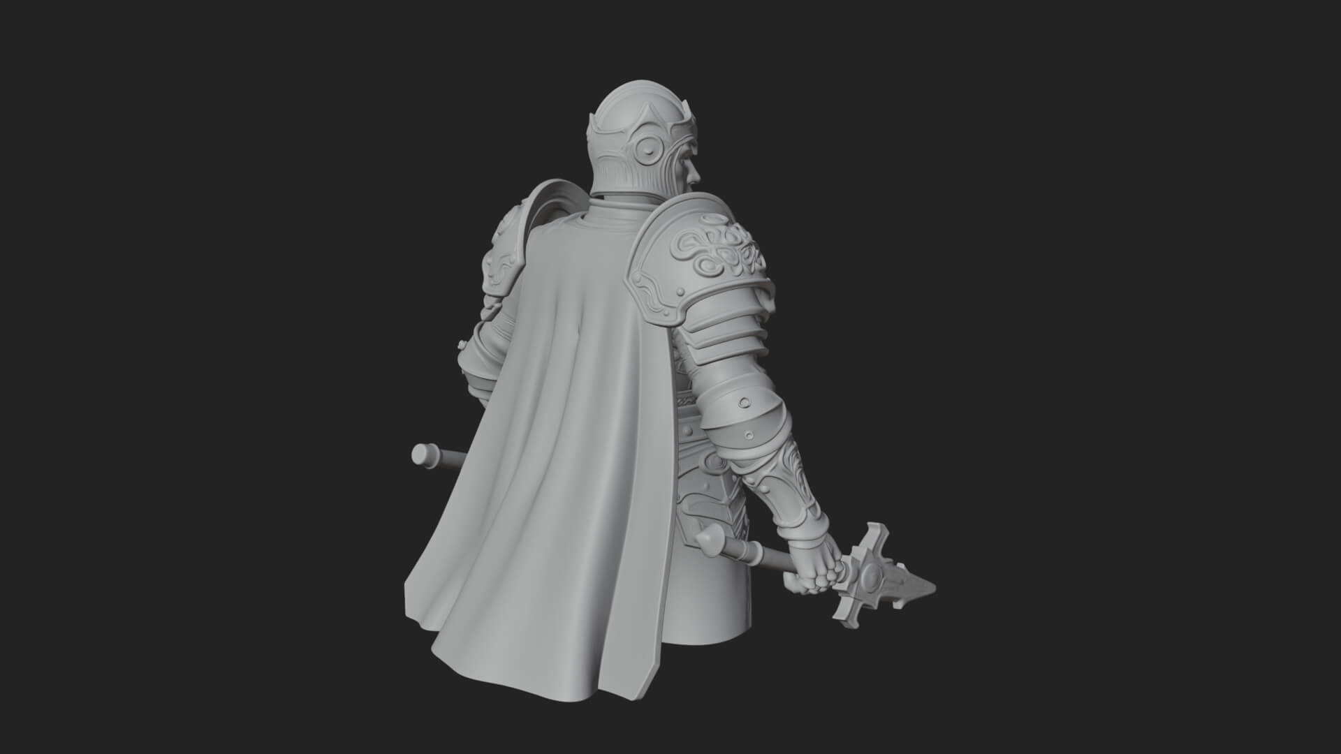 Plate Armor Knight Bust Design 2 3D Print Model 3D Model