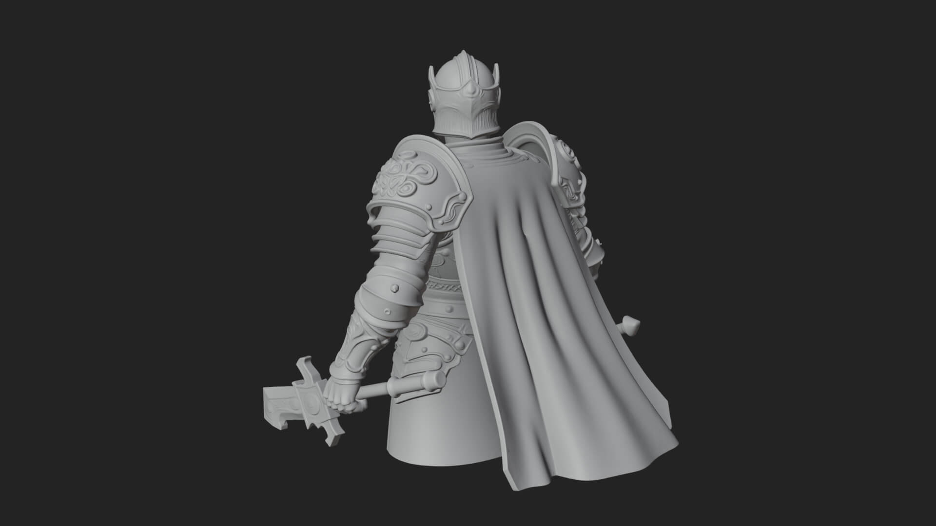Plate Armor Knight Bust Design 2 3D Print Model 3D Model