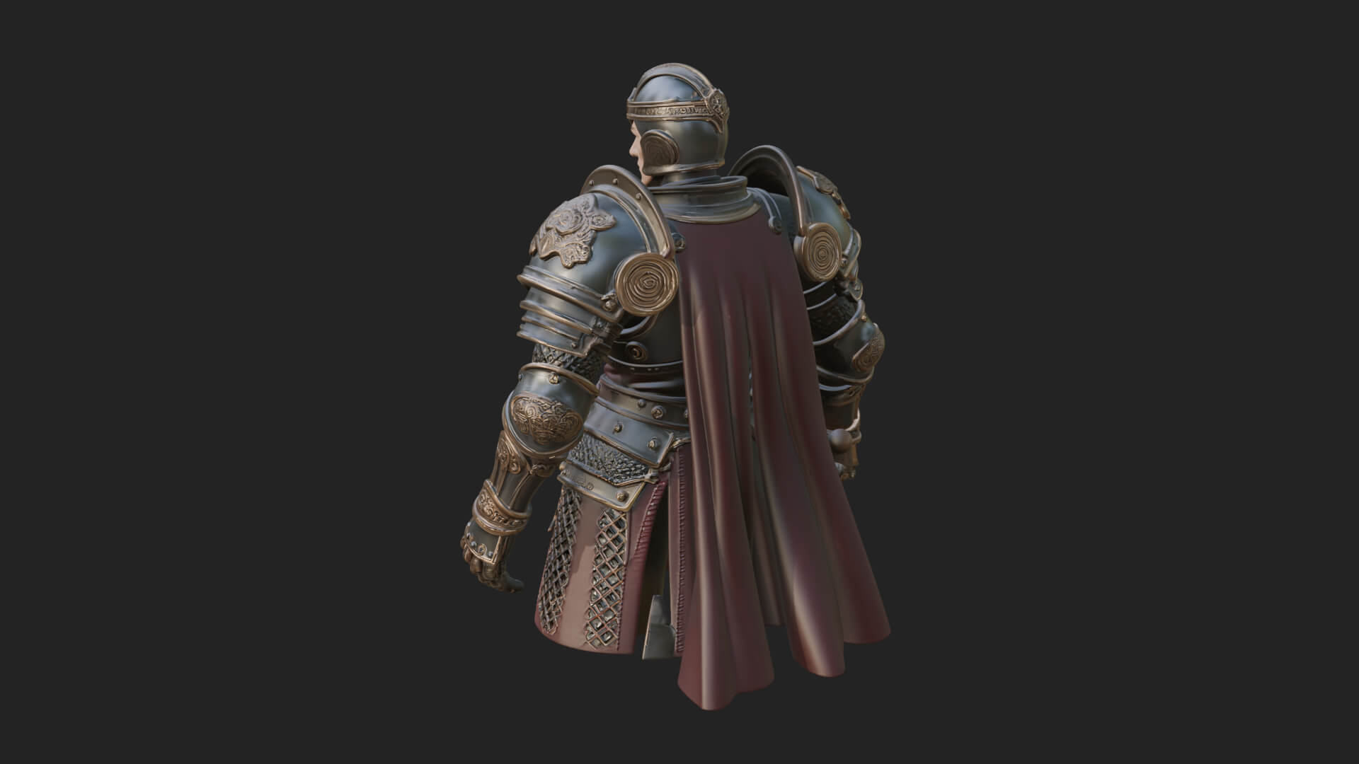Plate Armor Knight Bust Design 3 3D Print Model 3D Model