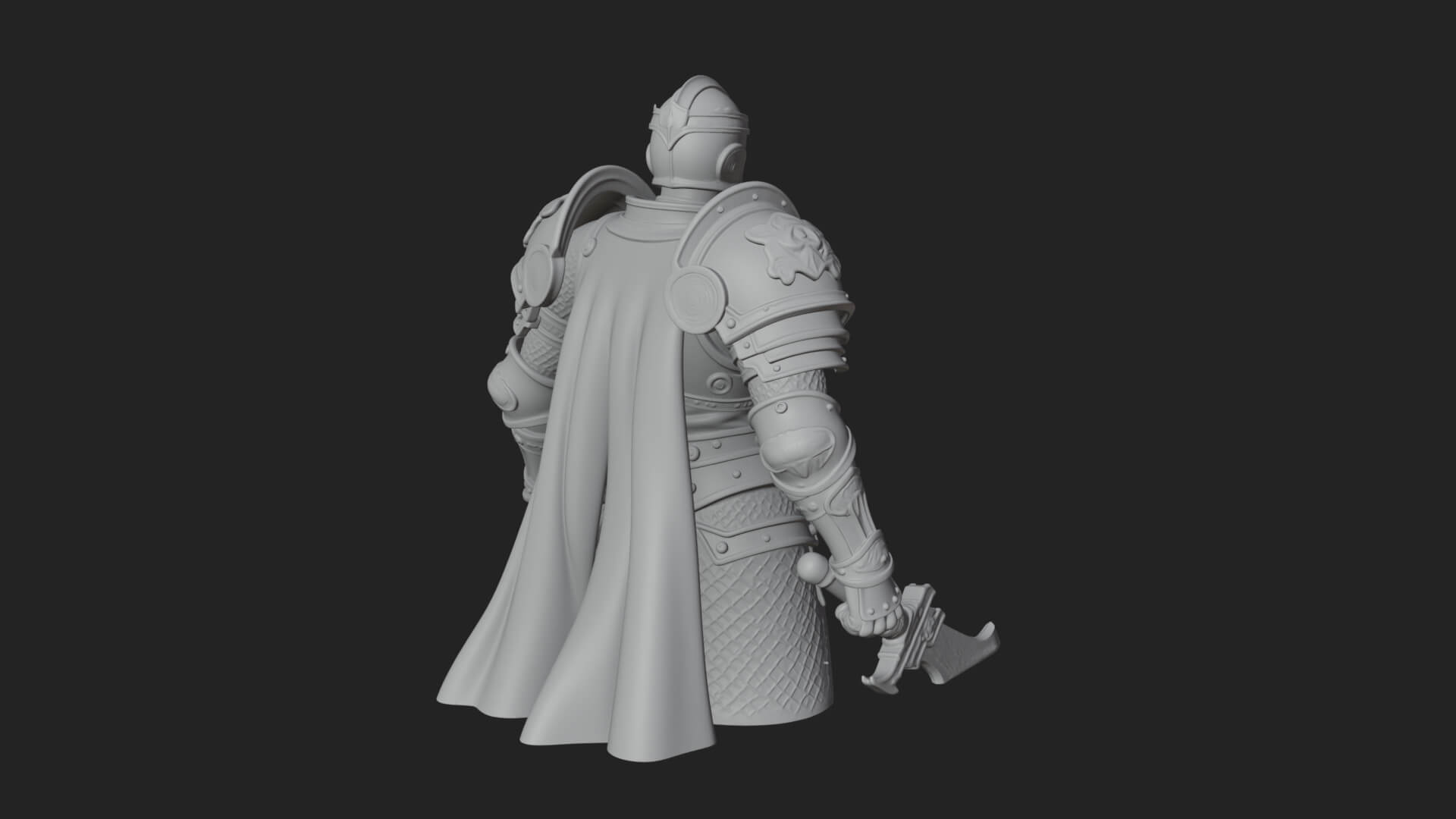 Plate Armor Knight Bust Design 3 3D Print Model 3D Model