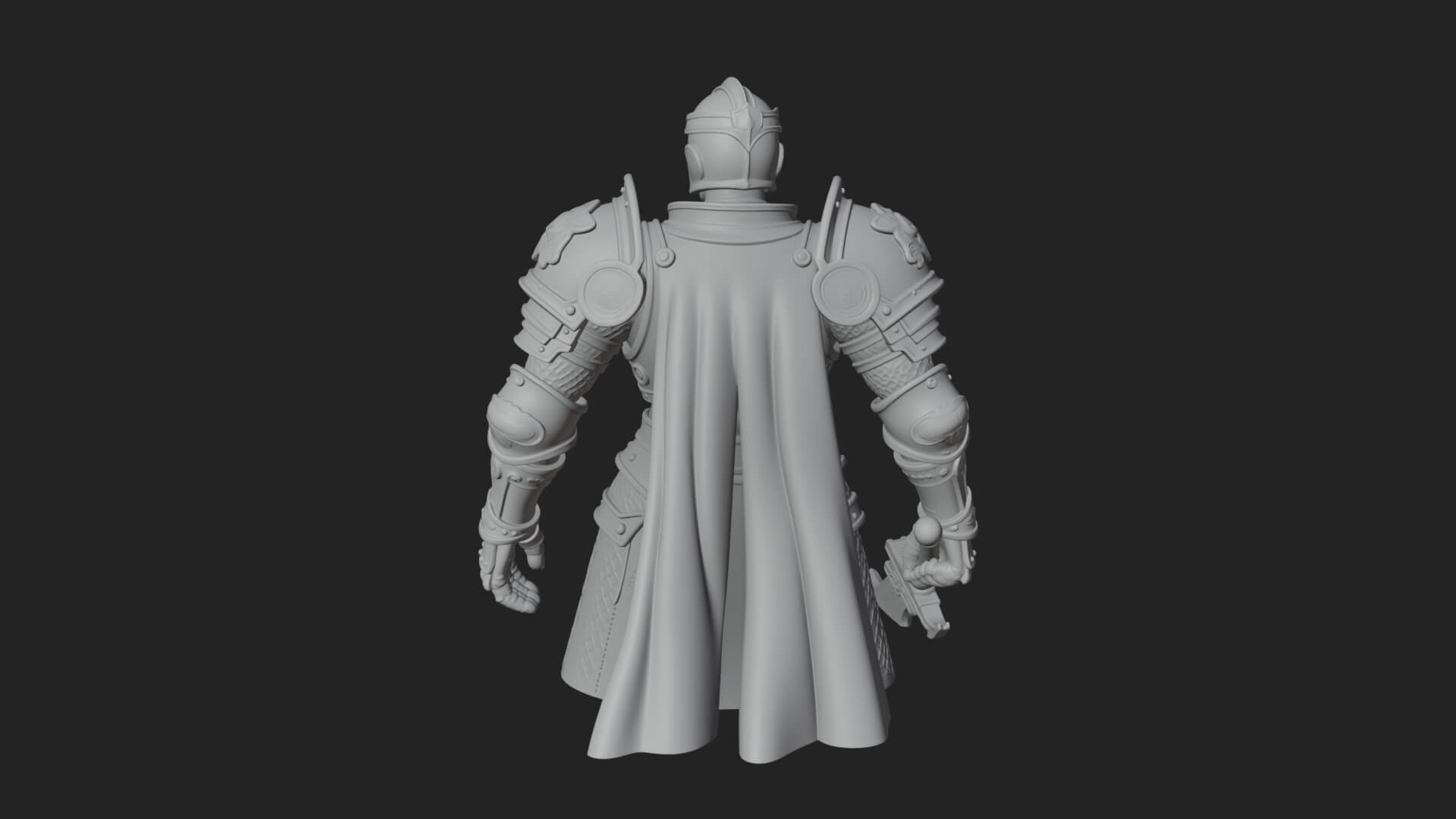 Plate Armor Knight Bust Design 3 3D Print Model 3D Model