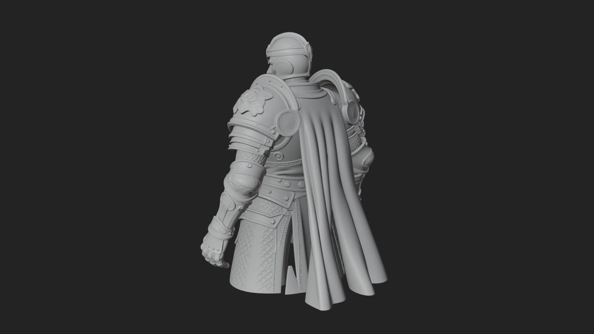 Plate Armor Knight Bust Design 3 3D Print Model 3D Model