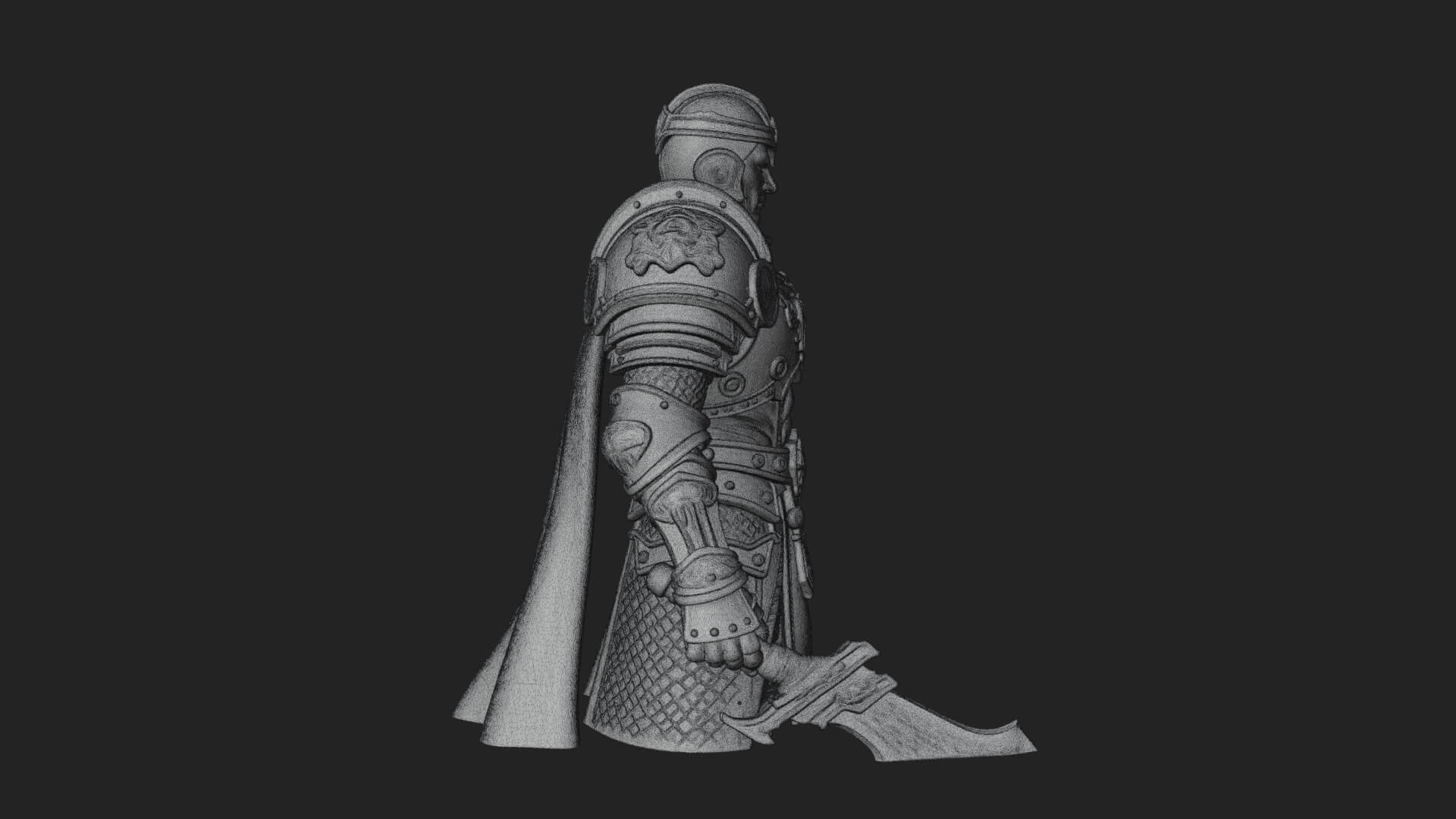 Plate Armor Knight Bust Design 3 3D Print Model 3D Model