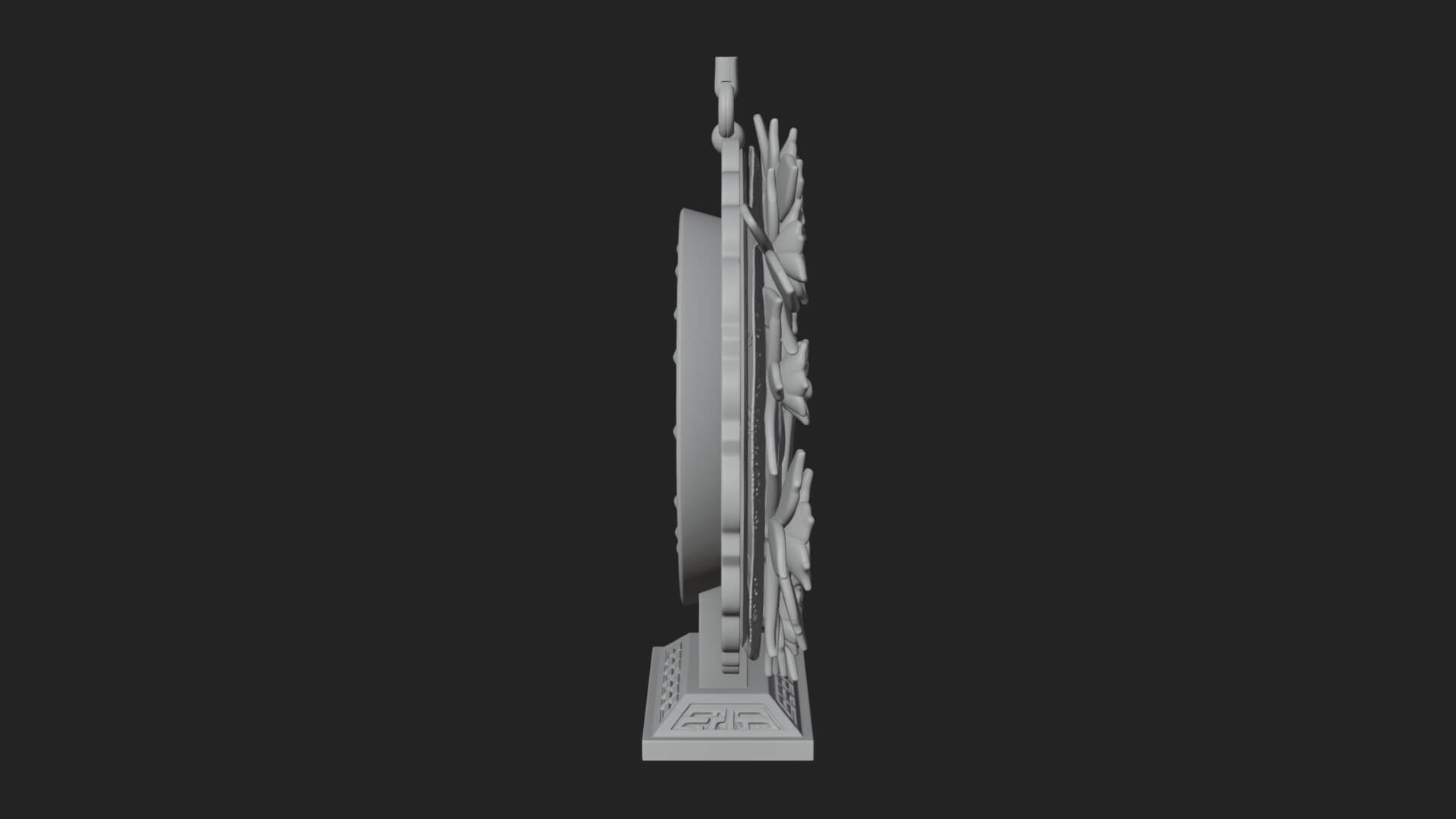 Poinsettia Wreath Ornament Design 1 3D Print Model 3D Model