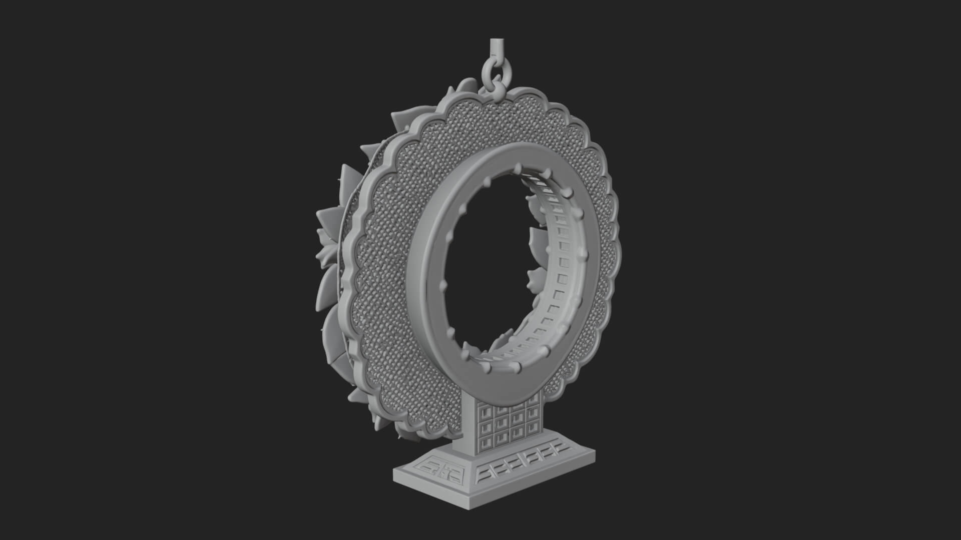 Poinsettia Wreath Ornament Design 1 3D Print Model 3D Model