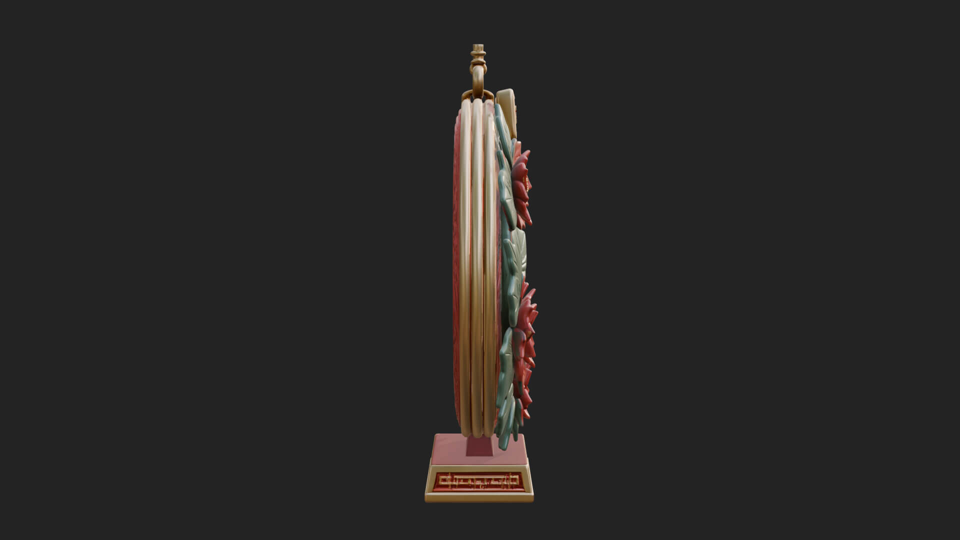 Poinsettia Wreath Ornament Design 2 3D Print Model 3D Model
