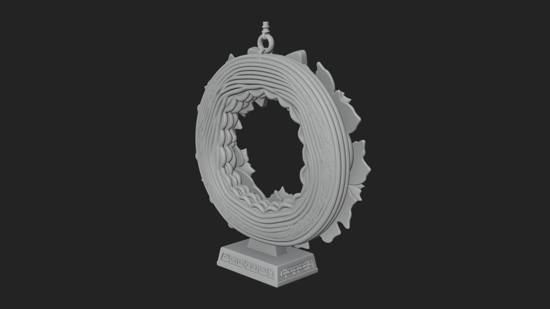 Poinsettia Wreath Ornament Design 2 3D Print Model 3D Model