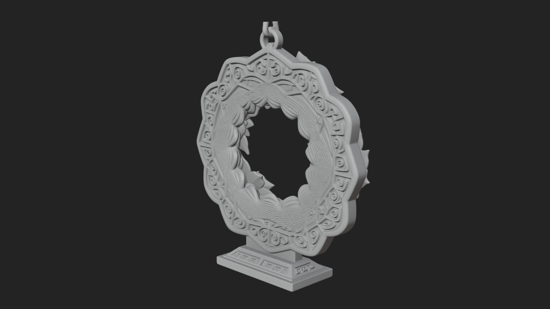 Poinsettia Wreath Ornament Design 3 3D Print Model 3D Model