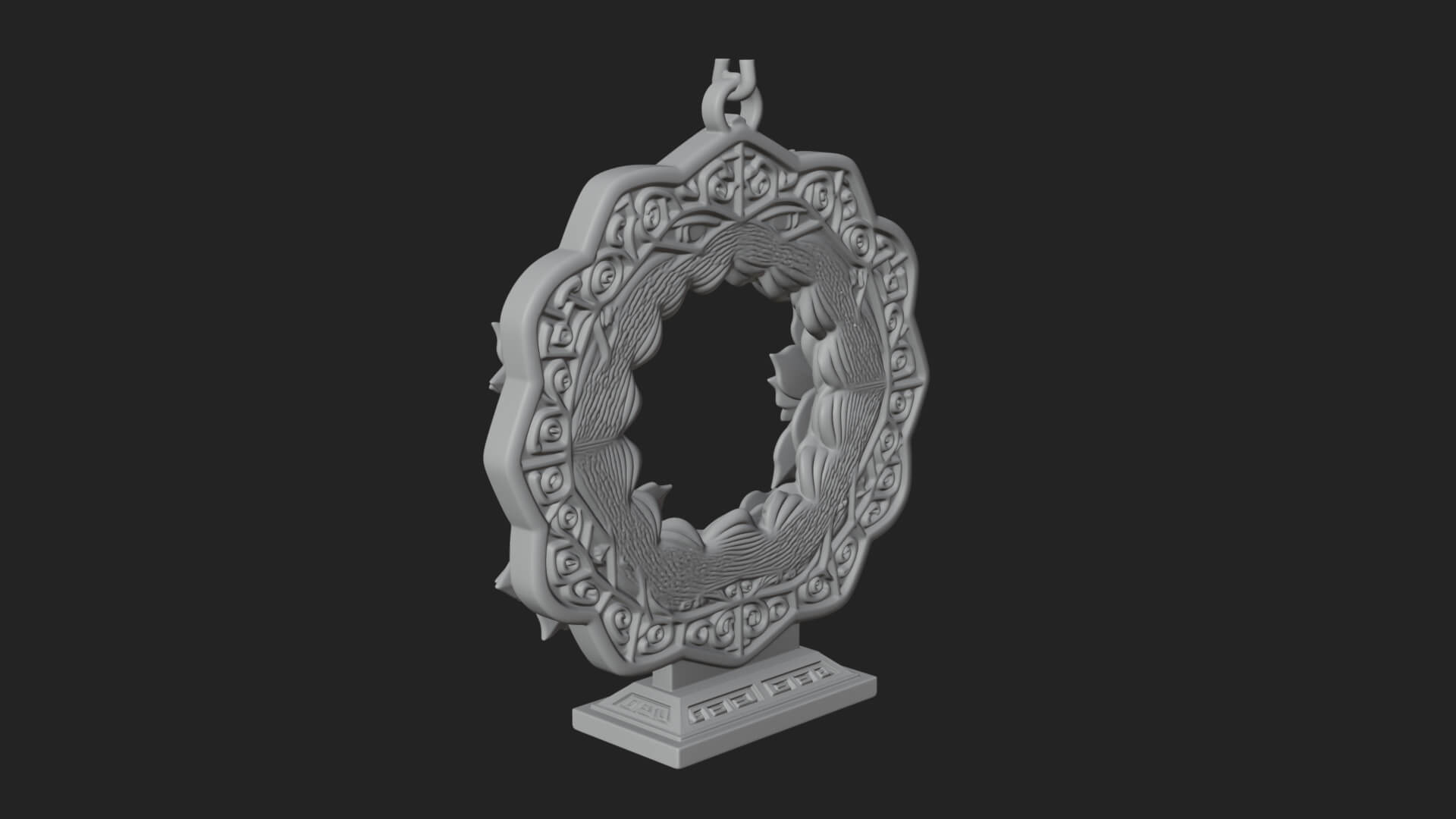 Poinsettia Wreath Ornament Design 3 3D Print Model 3D Model
