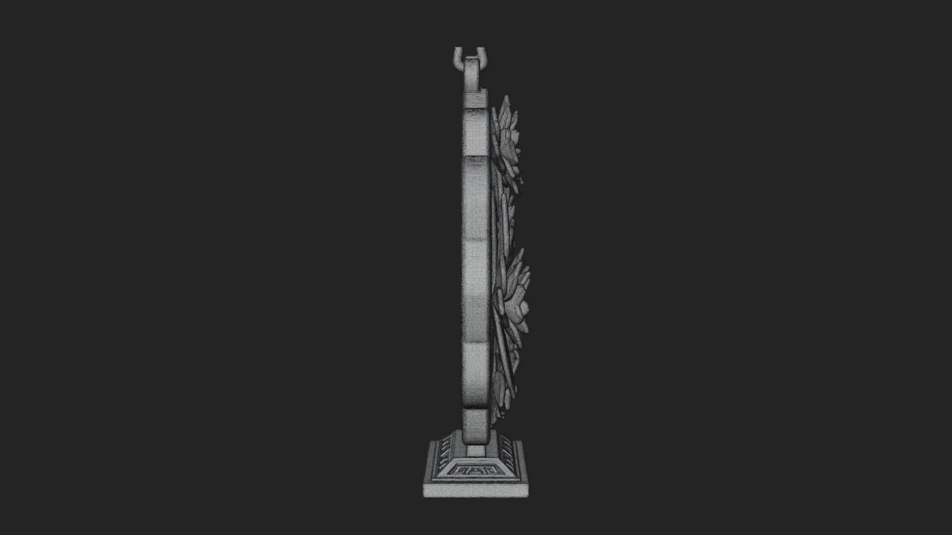 Poinsettia Wreath Ornament Design 3 3D Print Model 3D Model