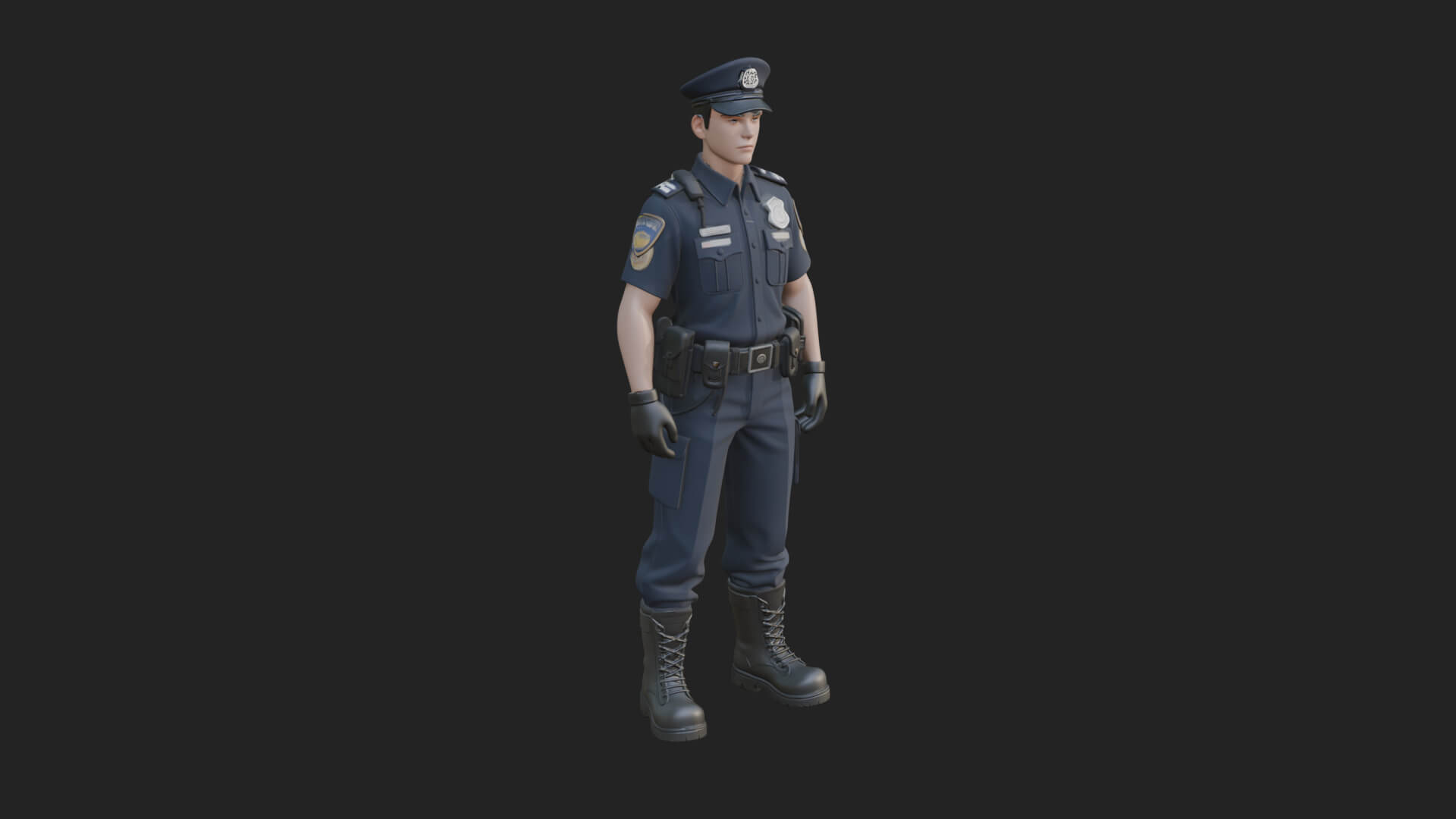 Police Officer Statue Design 3 3d Print Model 3D Model