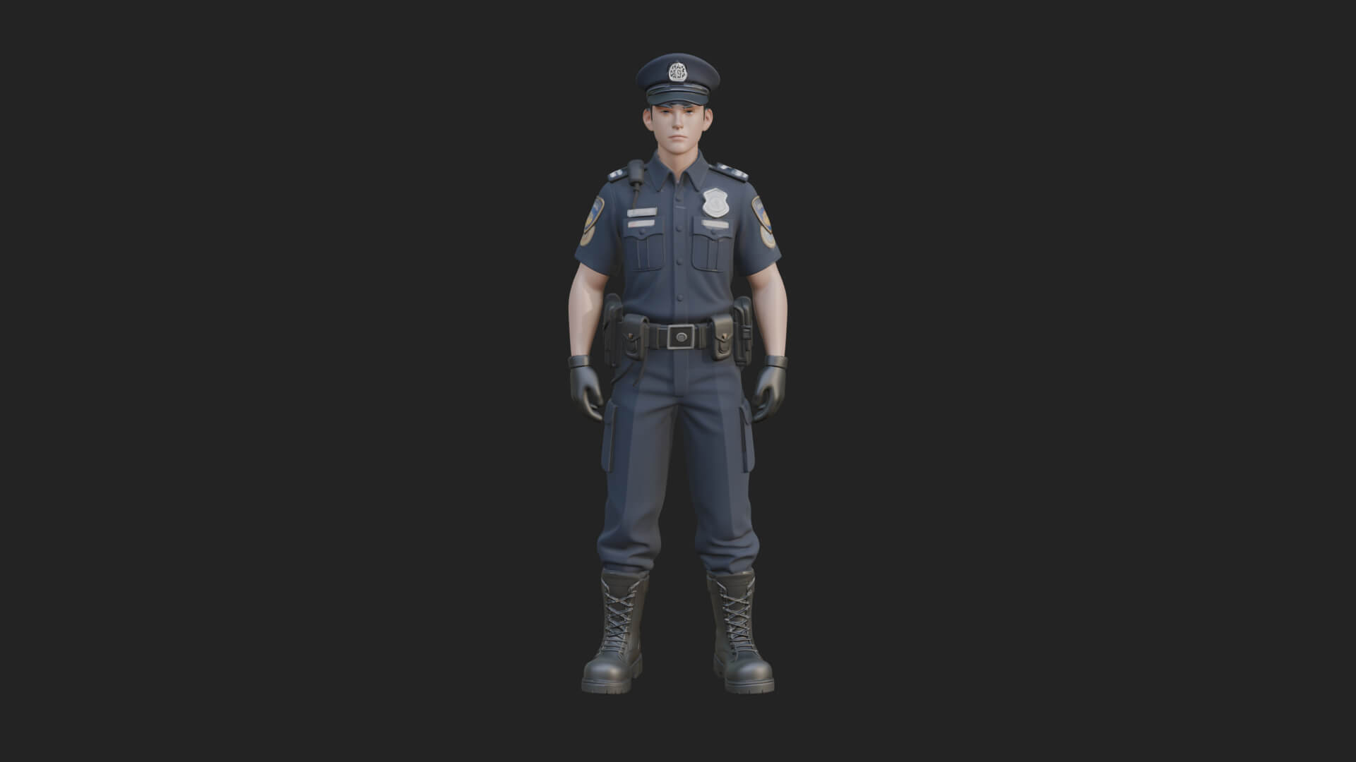 Police Officer Statue Design 3 3d Print Model 3D Model