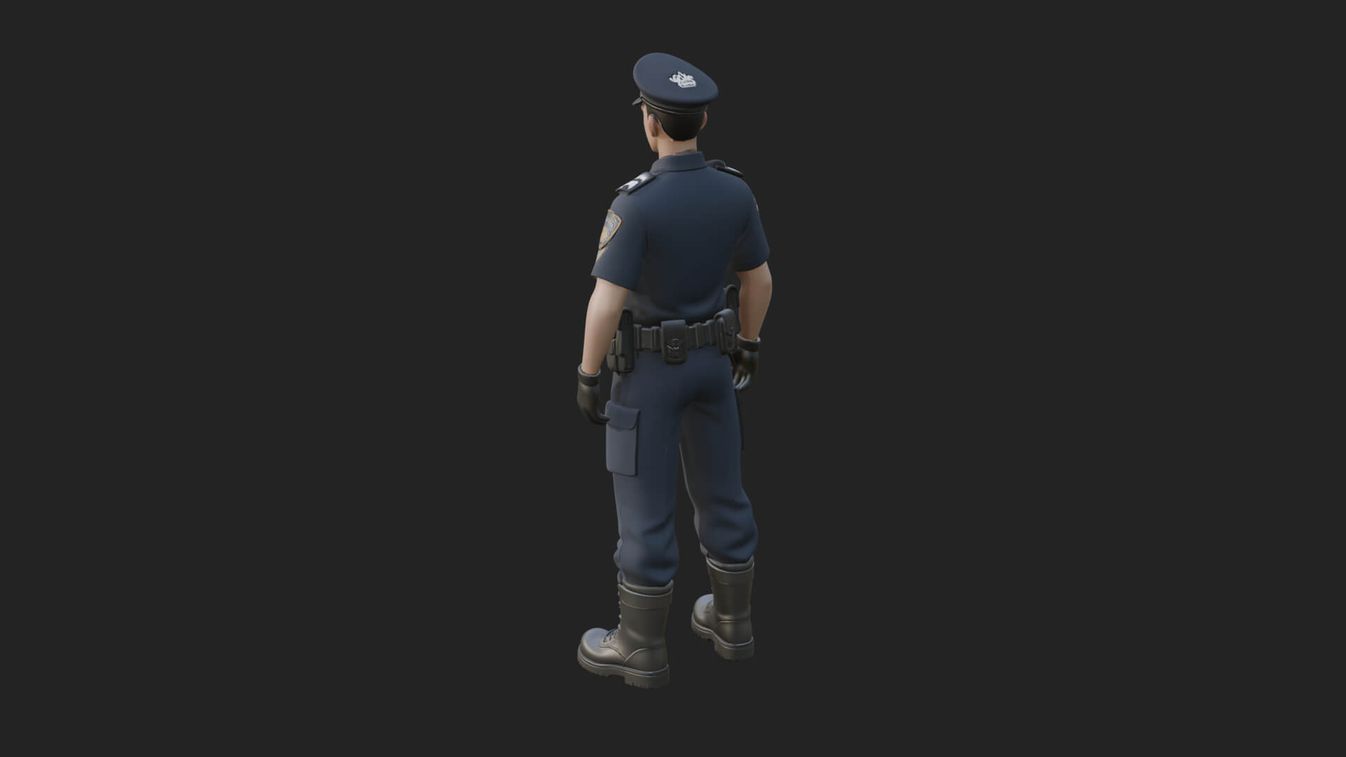 Police Officer Statue Design 3 3d Print Model 3D Model