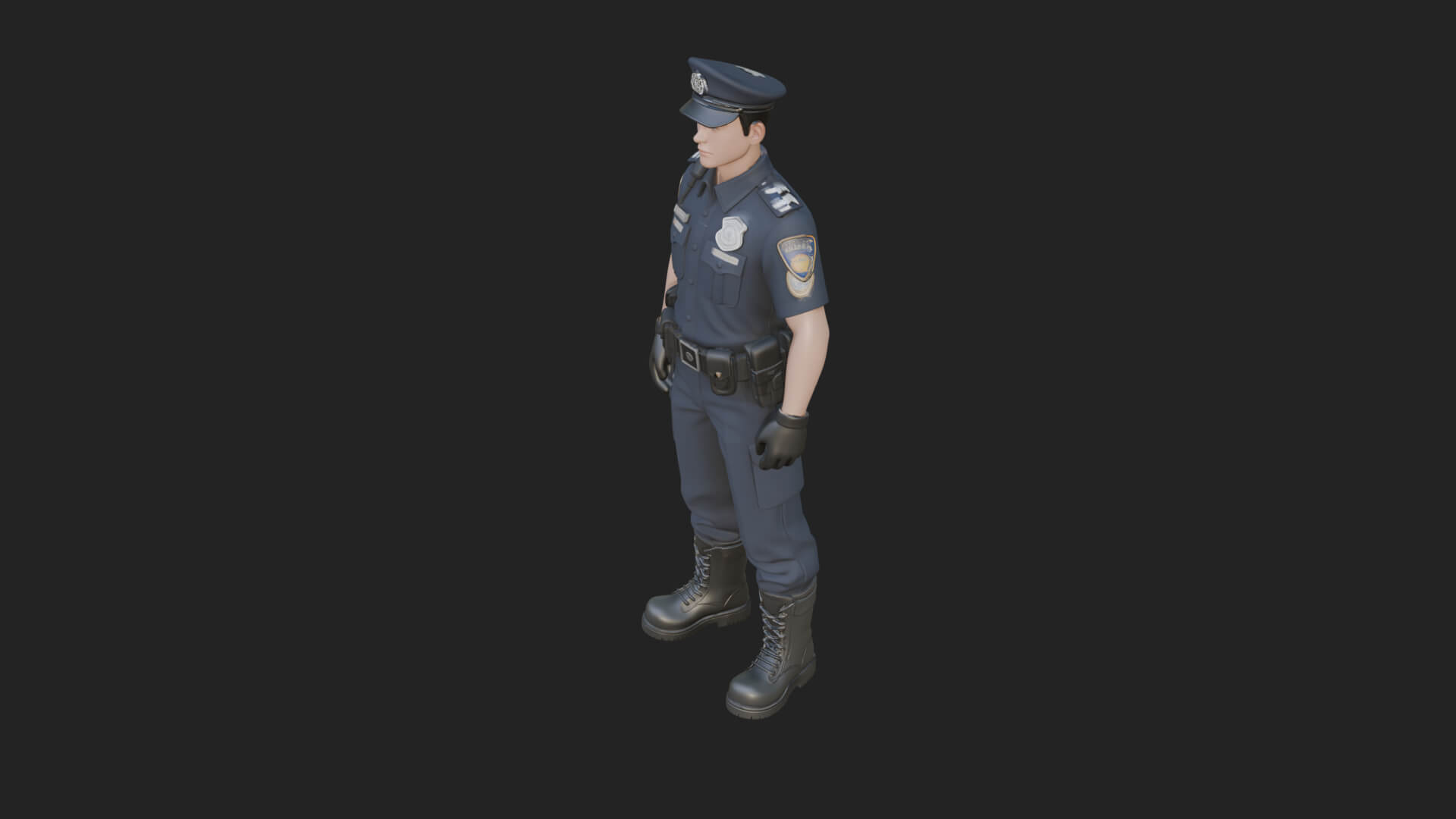 Police Officer Statue Design 3 3d Print Model 3D Model