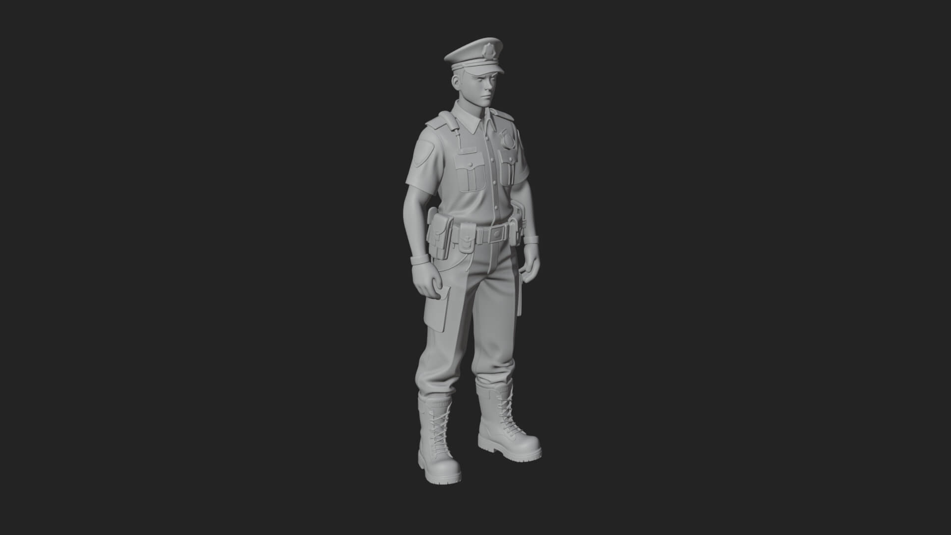 Police Officer Statue Design 3 3d Print Model 3D Model