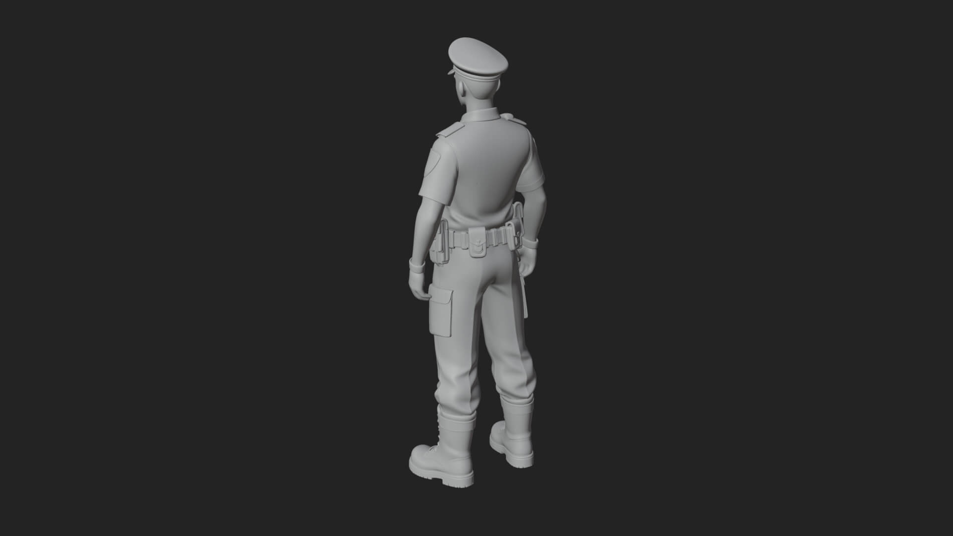 Police Officer Statue Design 3 3d Print Model 3D Model