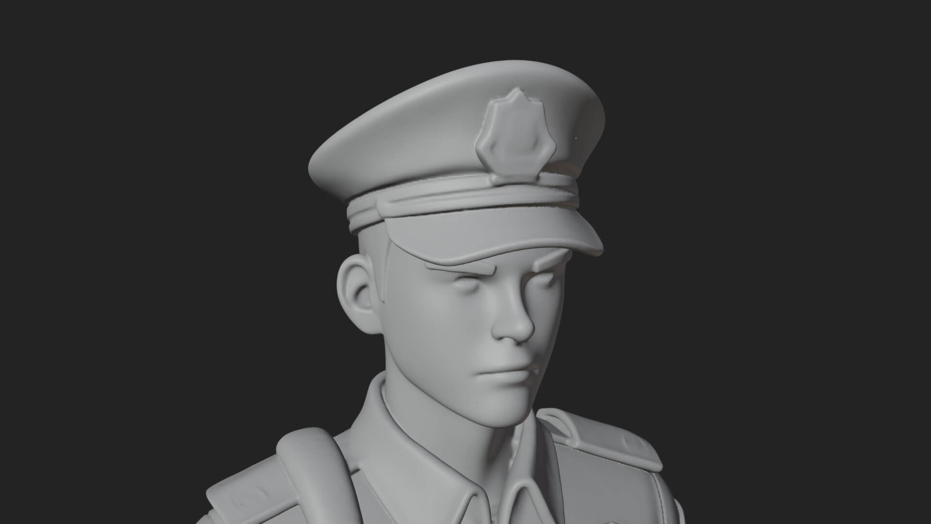 Police Officer Statue Design 3 3d Print Model 3D Model