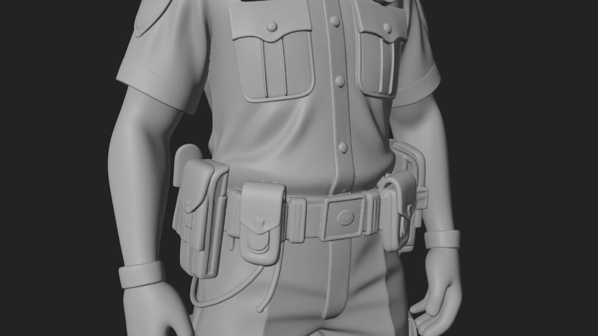 Police Officer Statue Design 3 3d Print Model 3D Model