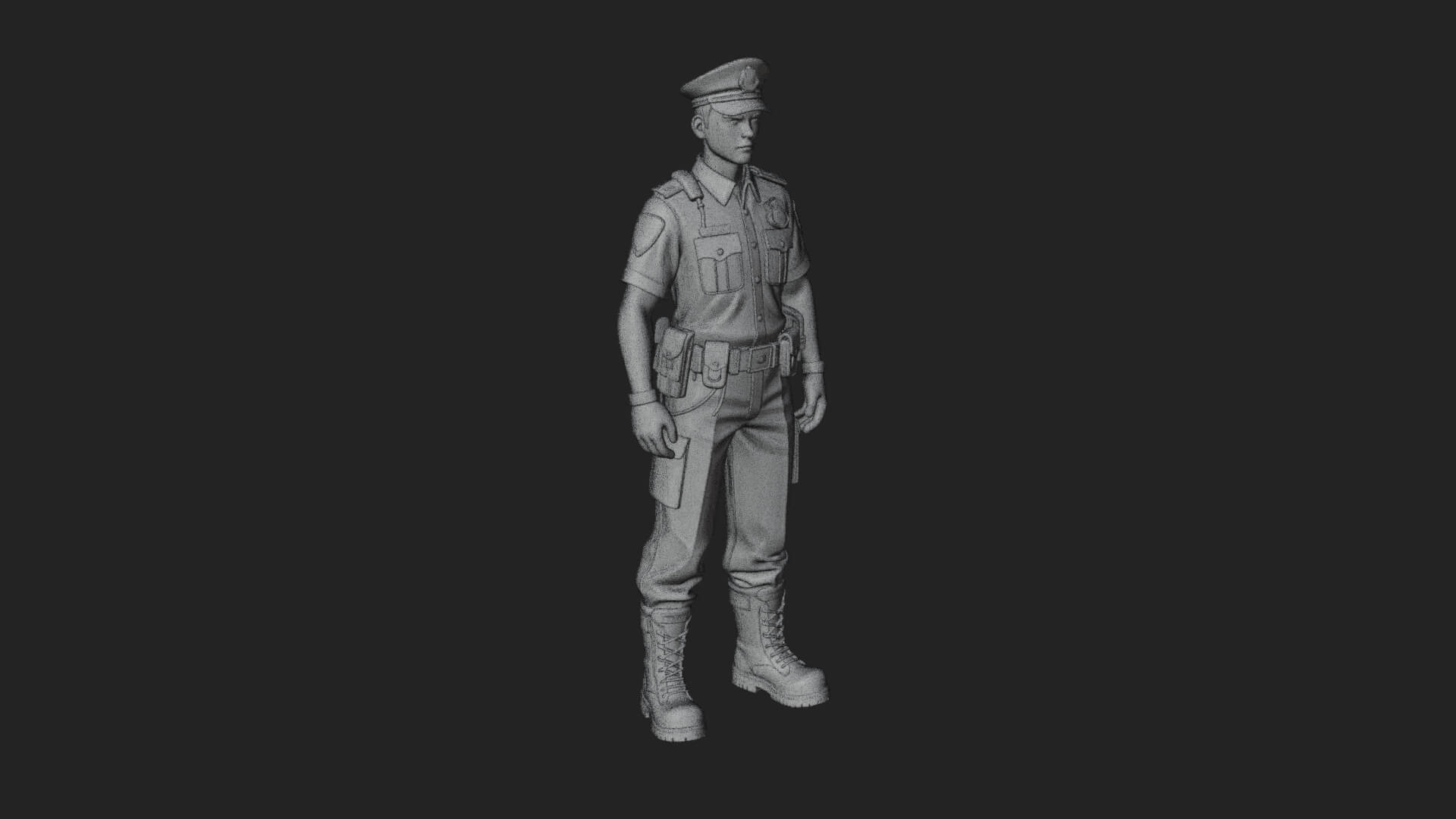 Police Officer Statue Design 3 3d Print Model 3D Model