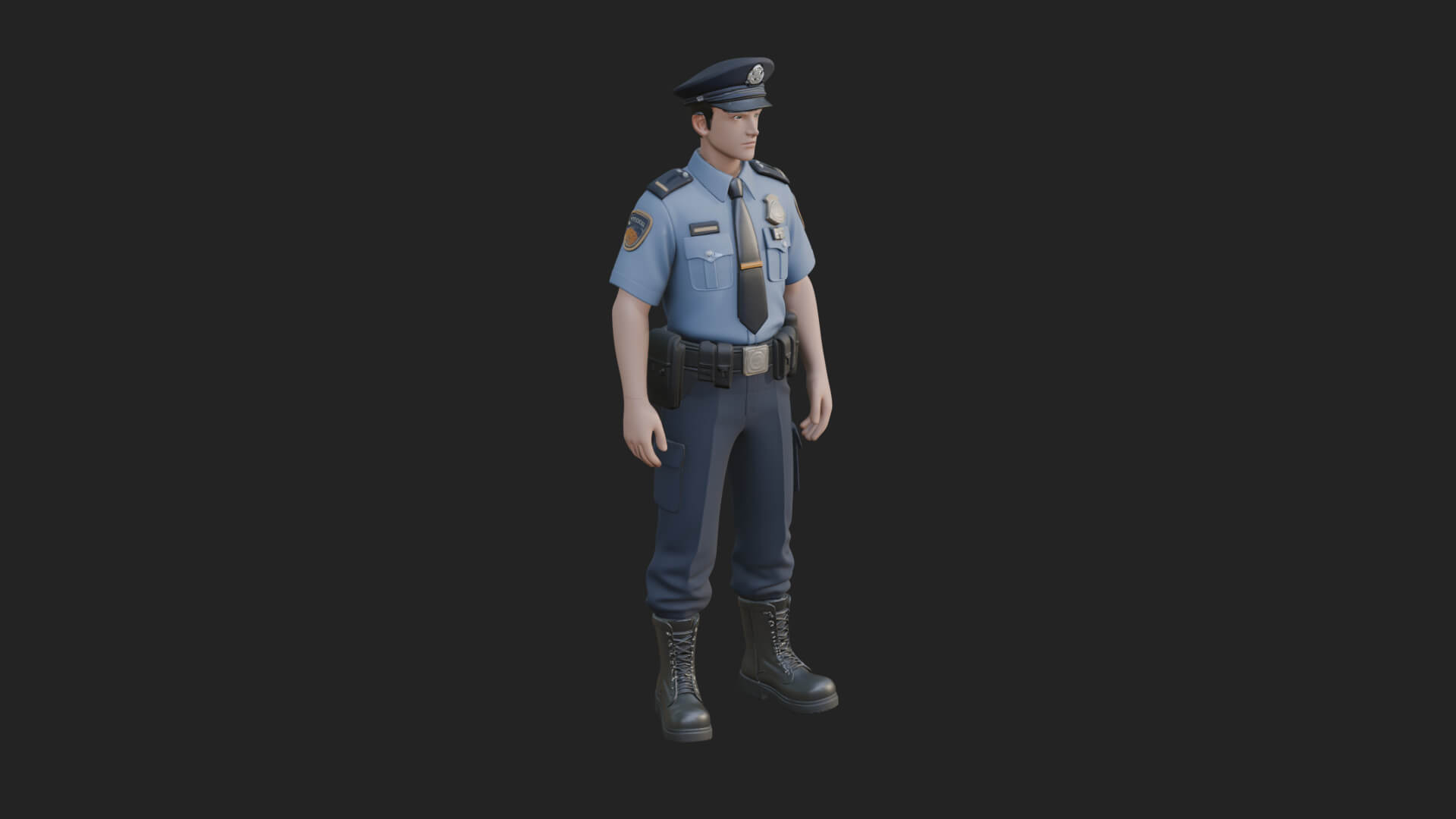 Police Officer Statue Design 4 3D Print Model 3D Model