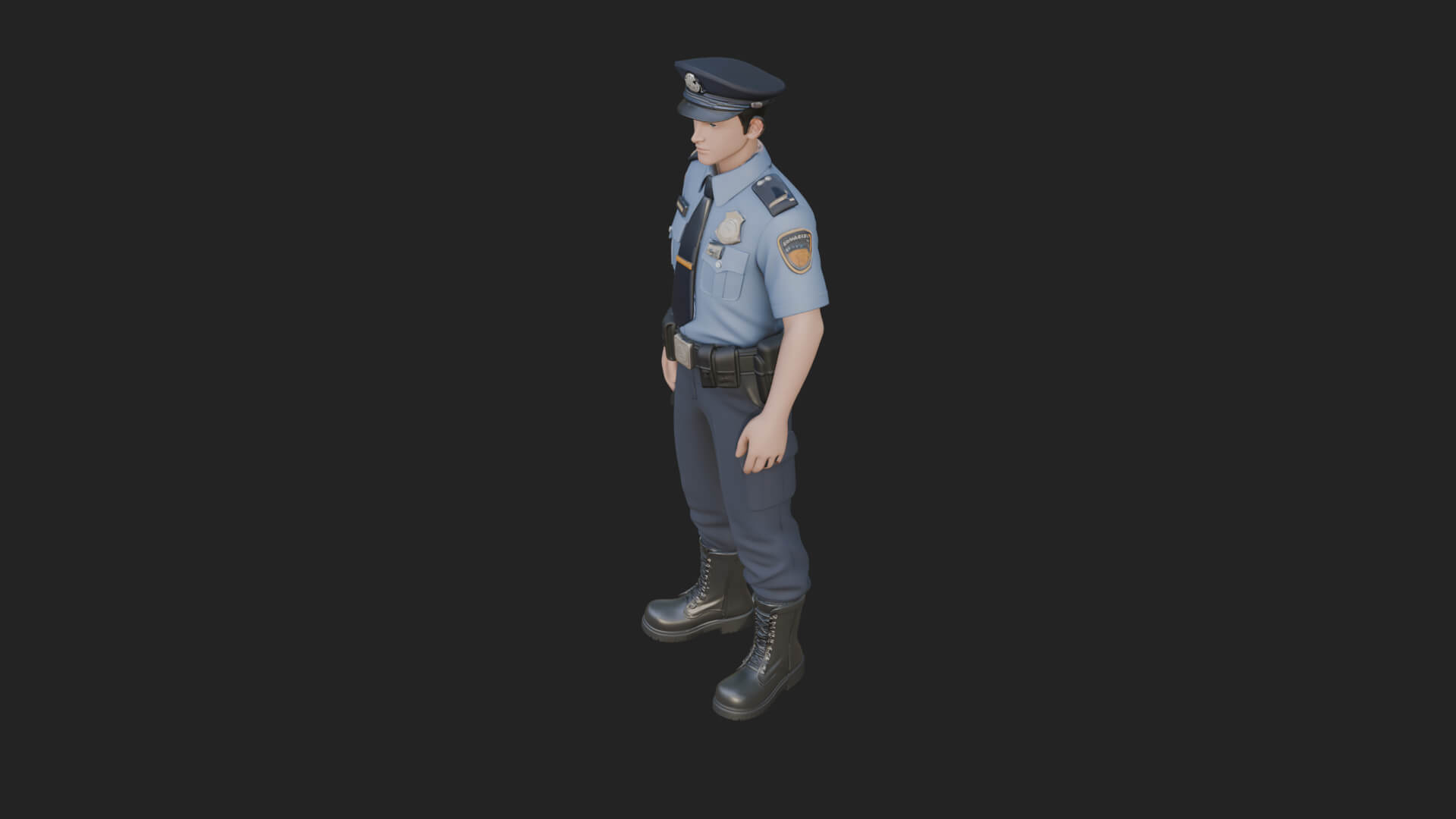 Police Officer Statue Design 4 3D Print Model 3D Model