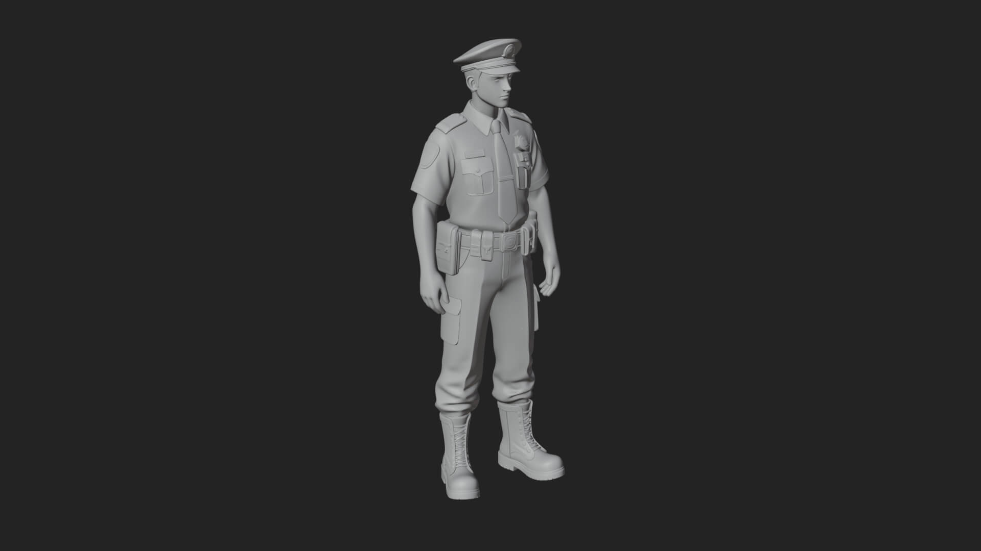Police Officer Statue Design 4 3D Print Model 3D Model