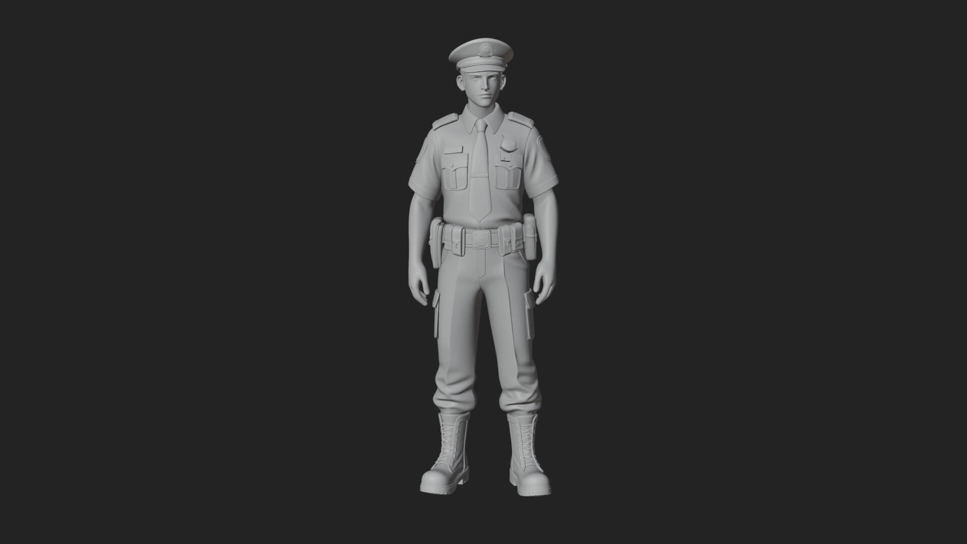Police Officer Statue Design 4 3D Print Model 3D Model