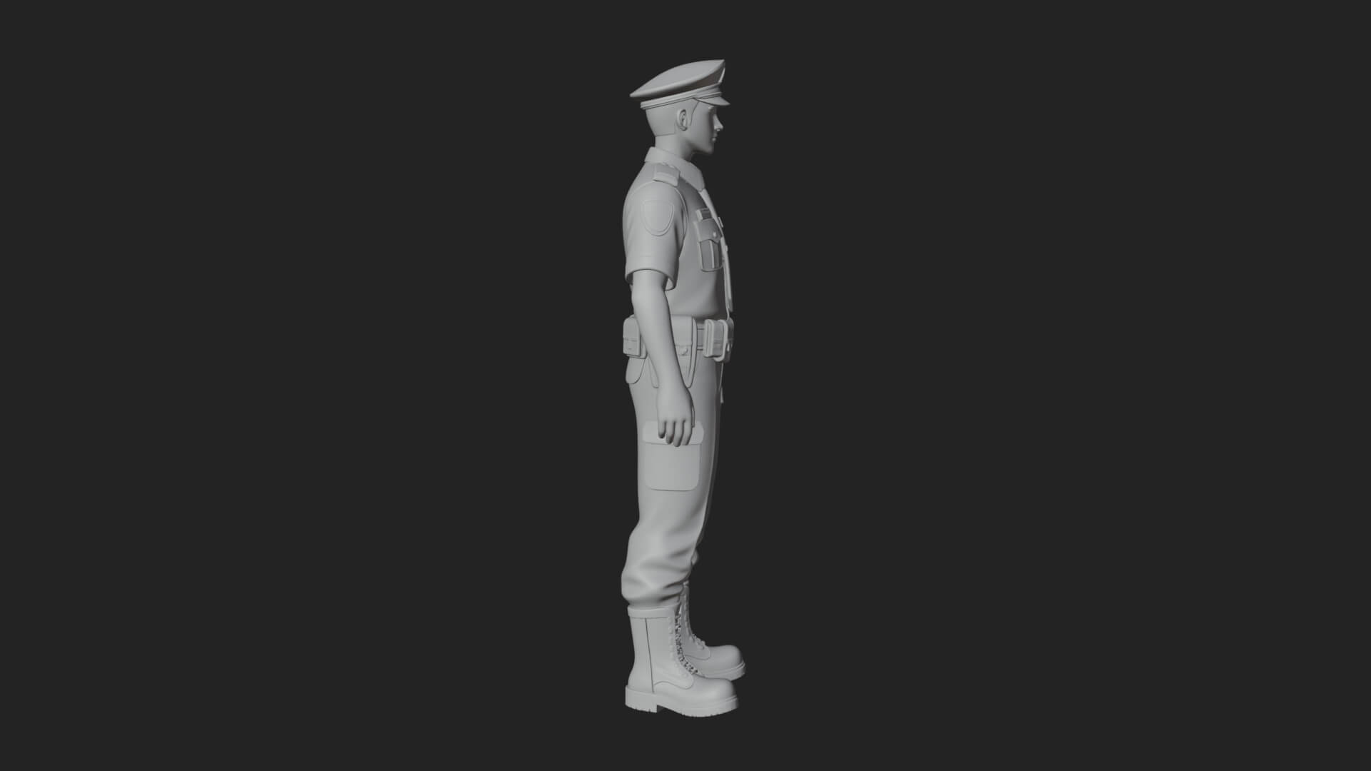 Police Officer Statue Design 4 3D Print Model 3D Model