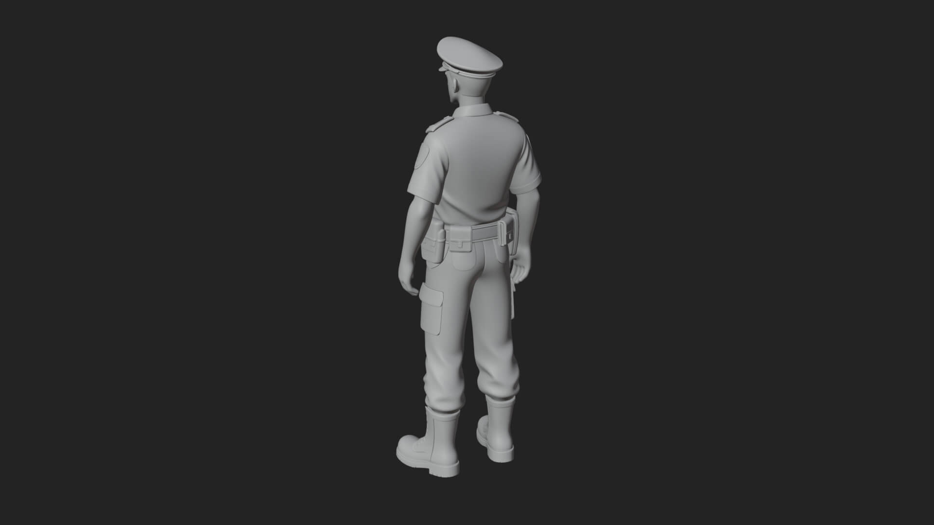Police Officer Statue Design 4 3D Print Model 3D Model