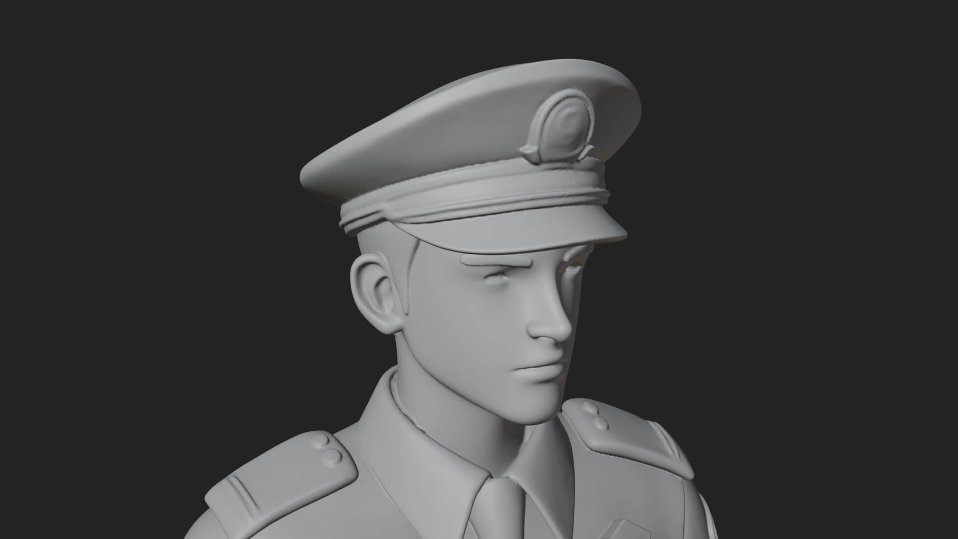 Police Officer Statue Design 4 3D Print Model 3D Model