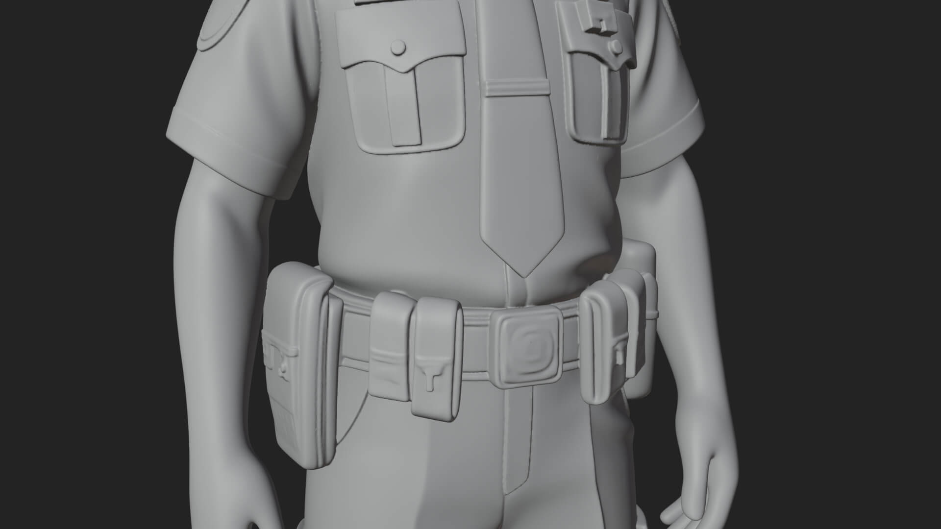 Police Officer Statue Design 4 3D Print Model 3D Model