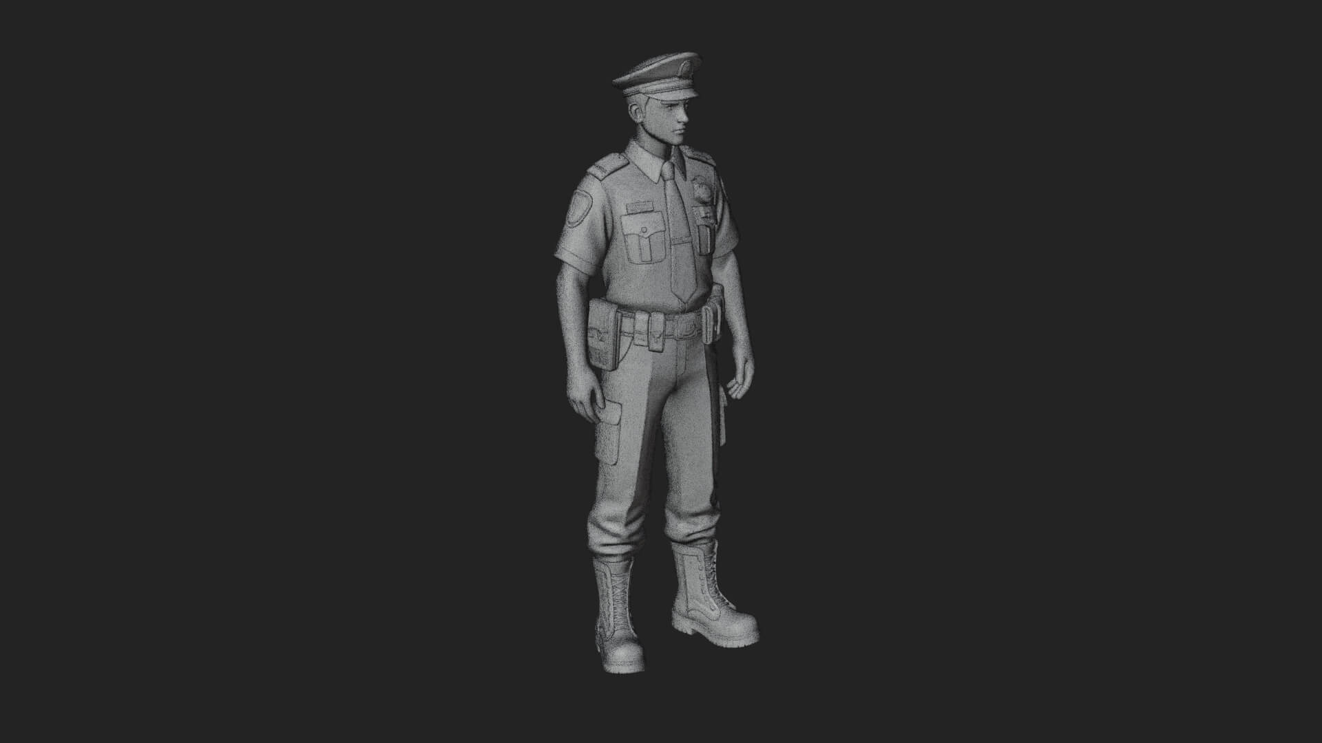 Police Officer Statue Design 4 3D Print Model 3D Model