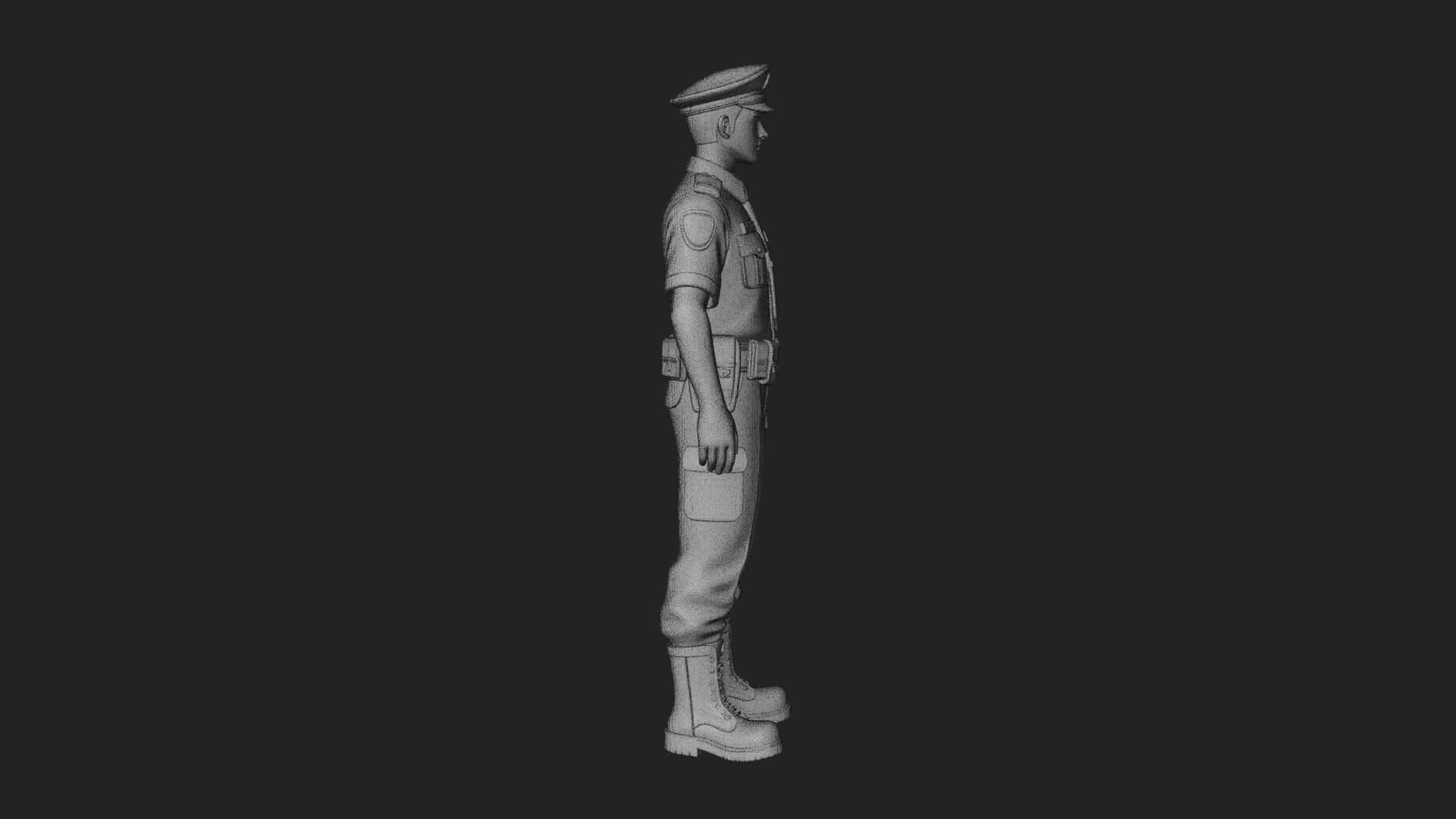 Police Officer Statue Design 4 3D Print Model 3D Model