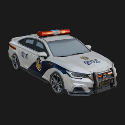 Police Patrol Car Model Design 9 3D Print Model