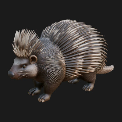 Porcupine Statue Design 1 3D Print Model