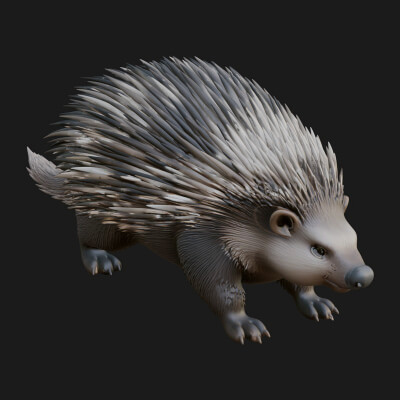 Porcupine Statue Design 5 3D Print Model