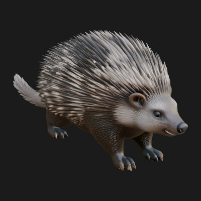 Porcupine Statue Design 8 3D Print Model