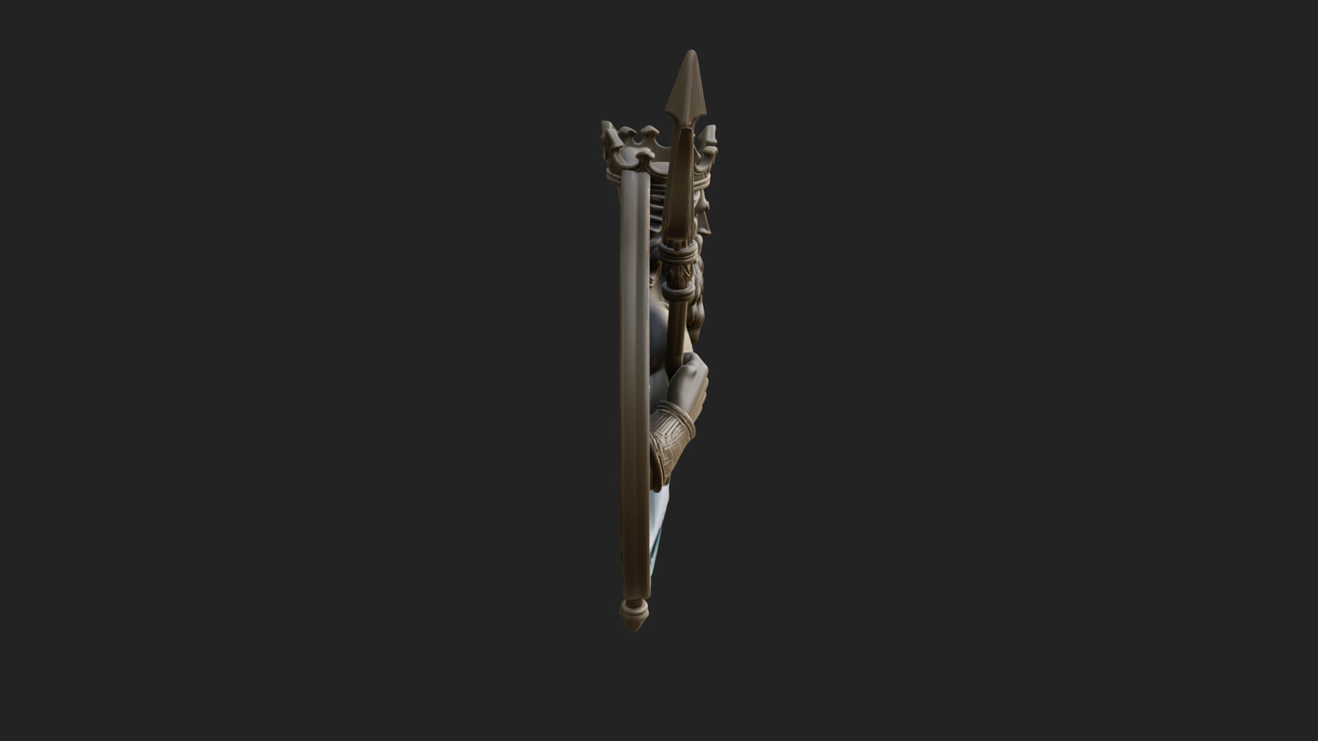 Poseidon Relief Medallion Pendant Design 10 3D Print Model 3D Model