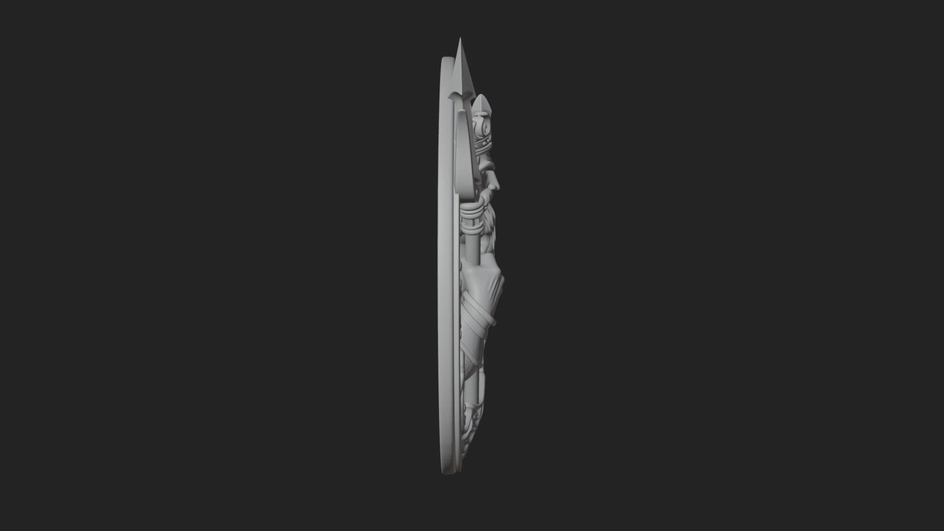 Poseidon Relief Medallion Pendant Design 11 3D Print Model 3D Model